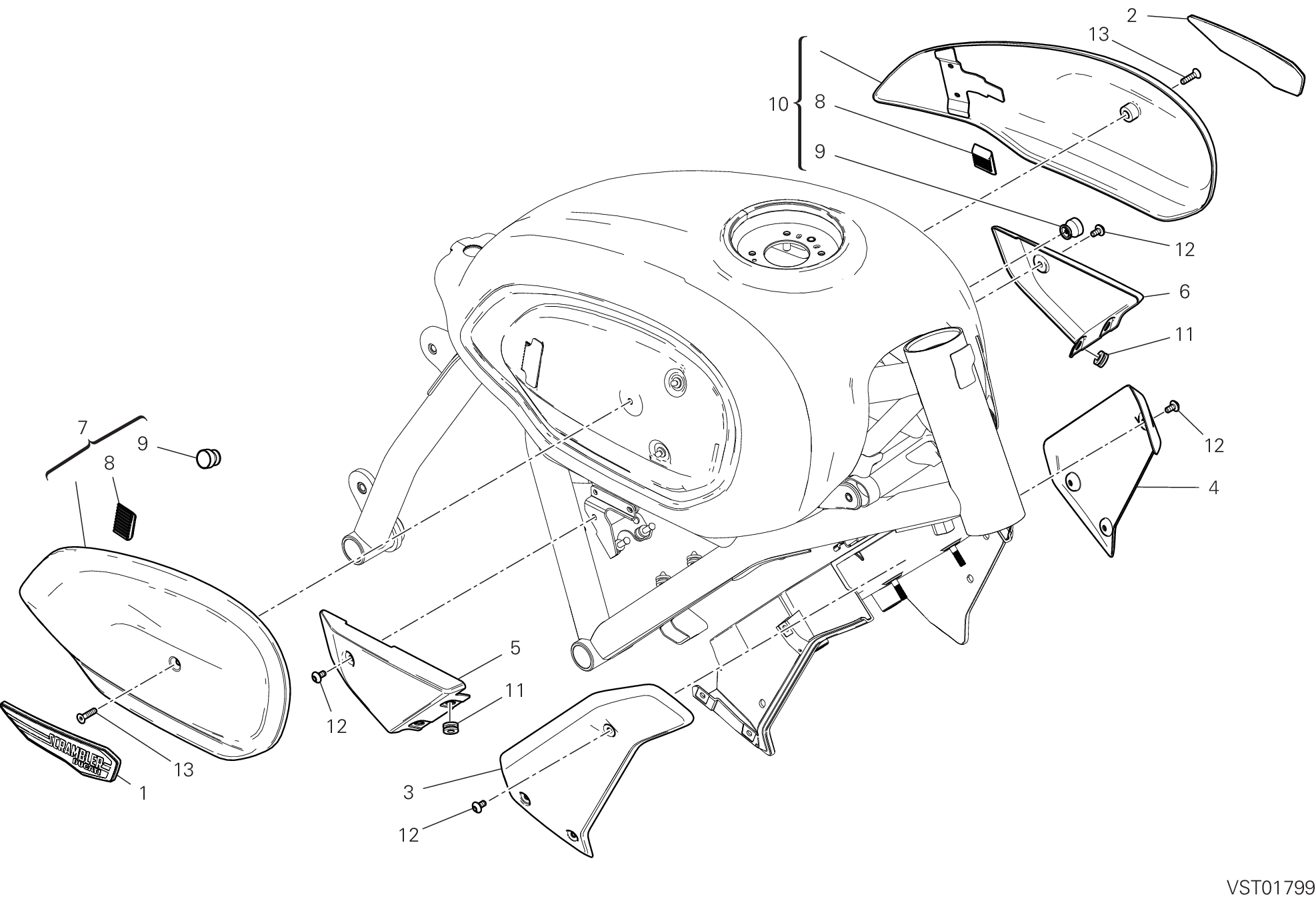 37A HABILLAGE POUR SCRAMBLER 1100 SPORT 2018