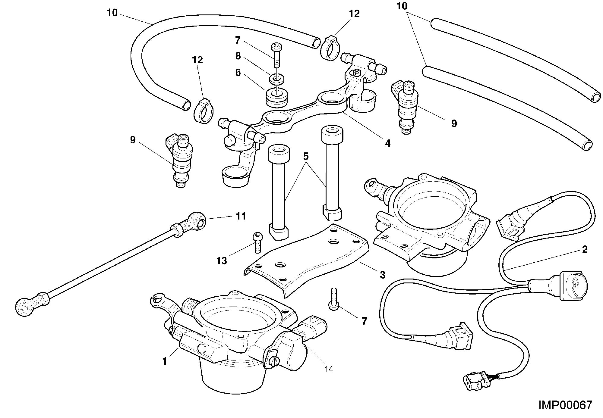 016 CORPS PAPILLON POUR SUPERBIKE 748 RS 2000