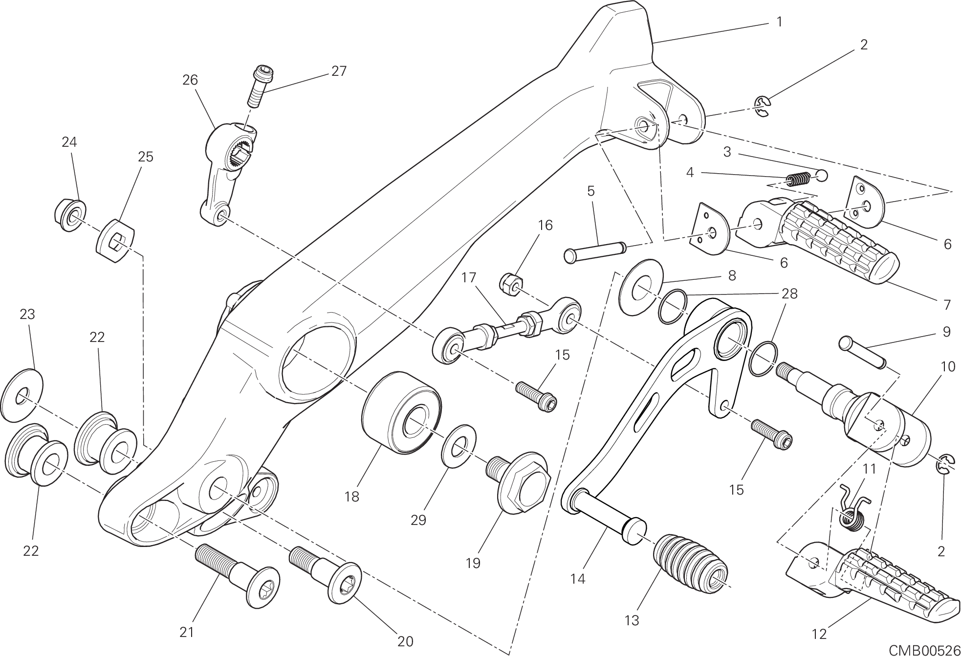 26A REPOSE PIED GAUCHE POUR SCRAMBLER NIGHTSHIFT 2022