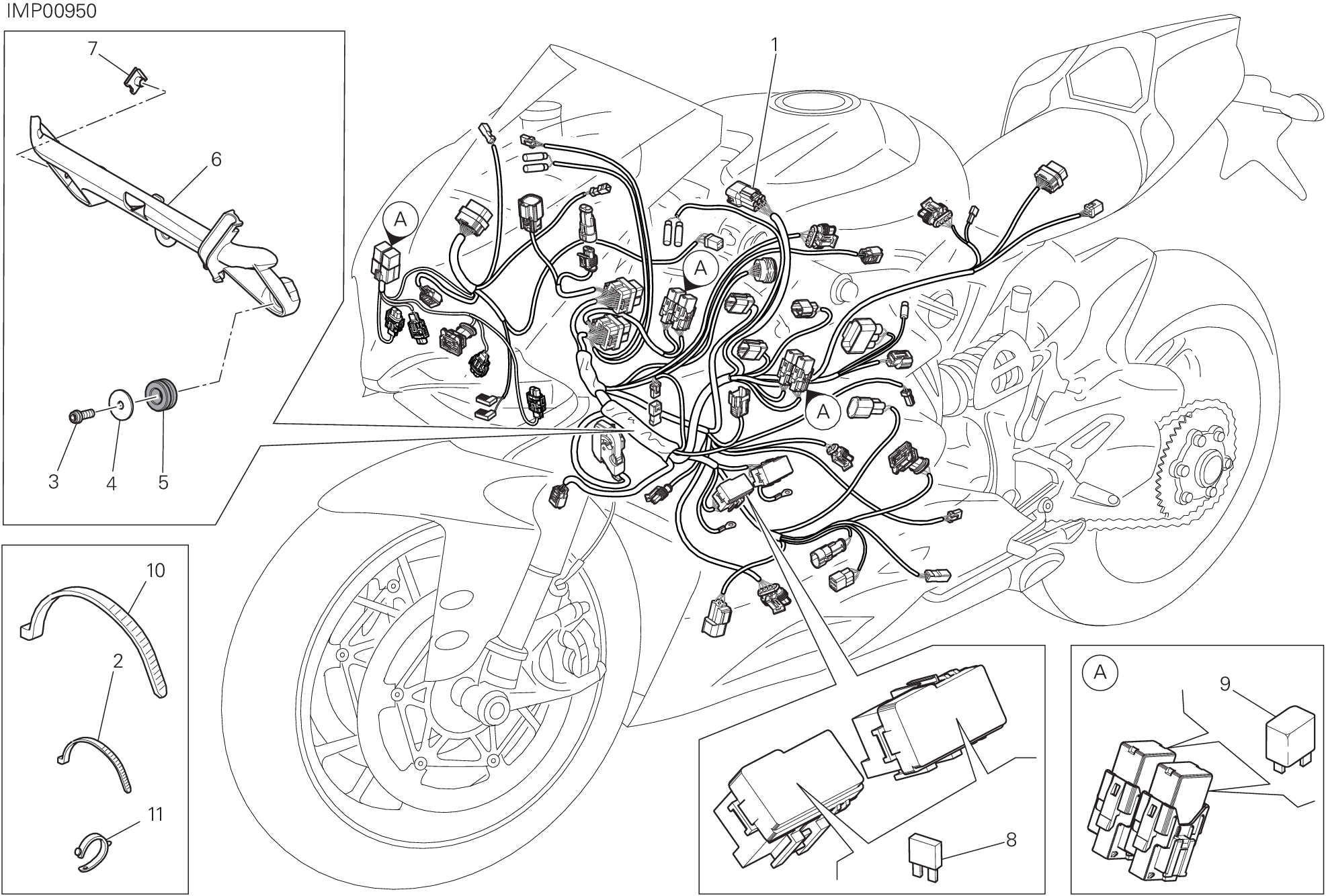 18C FAISCEAU DE FILS POUR SUPERBIKE 1299 ABS 2016
