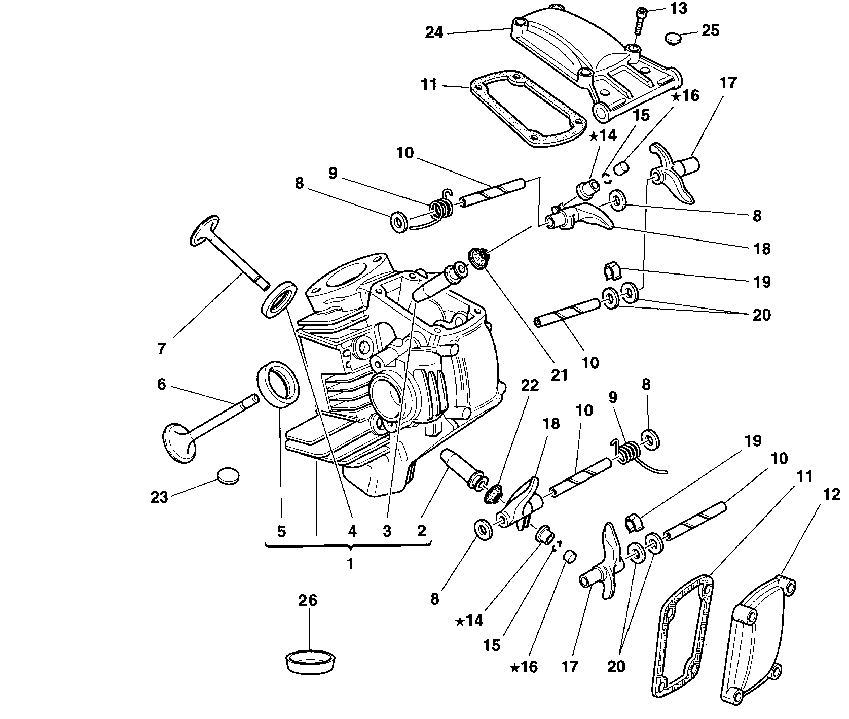 015 CULASSE HORIZONTALE POUR MONSTER 750 1998