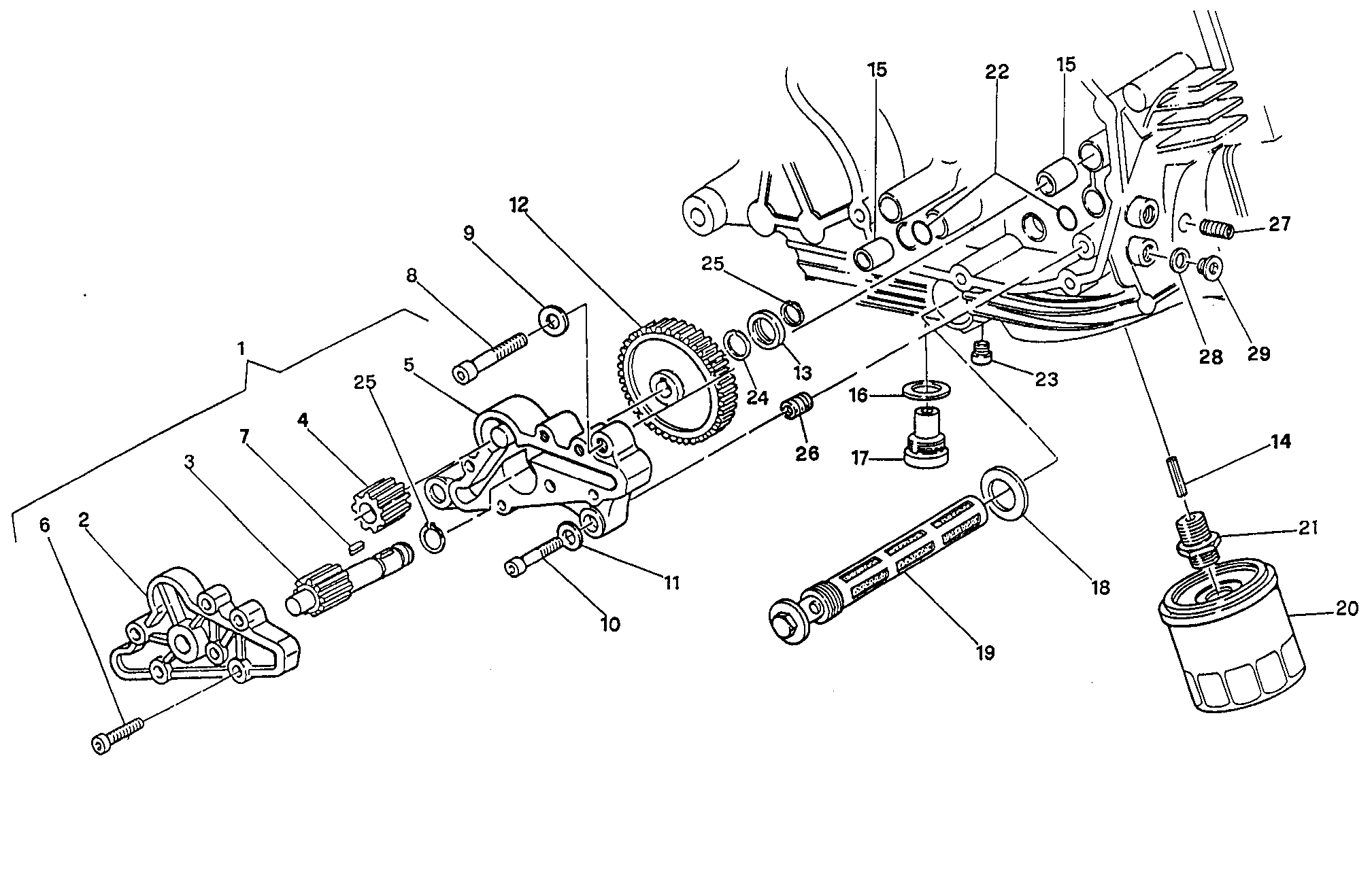 009 POMPE A HUILE FILTRE POUR SUPERSPORT 400 SS 1996
