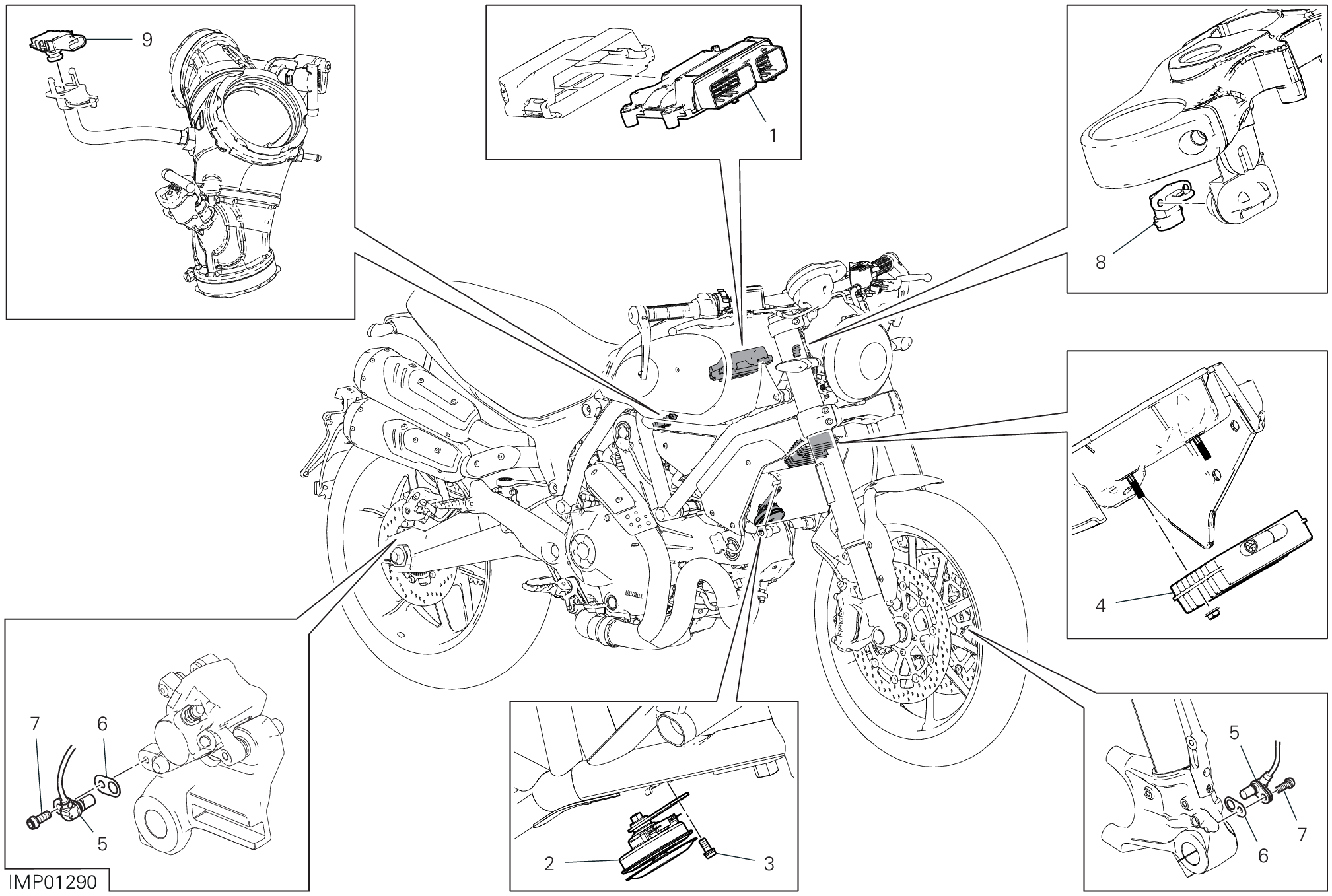 13D DISOISITIF ELECTRIQUES POUR SCRAMBLER 1100 SPORT PRO 2022