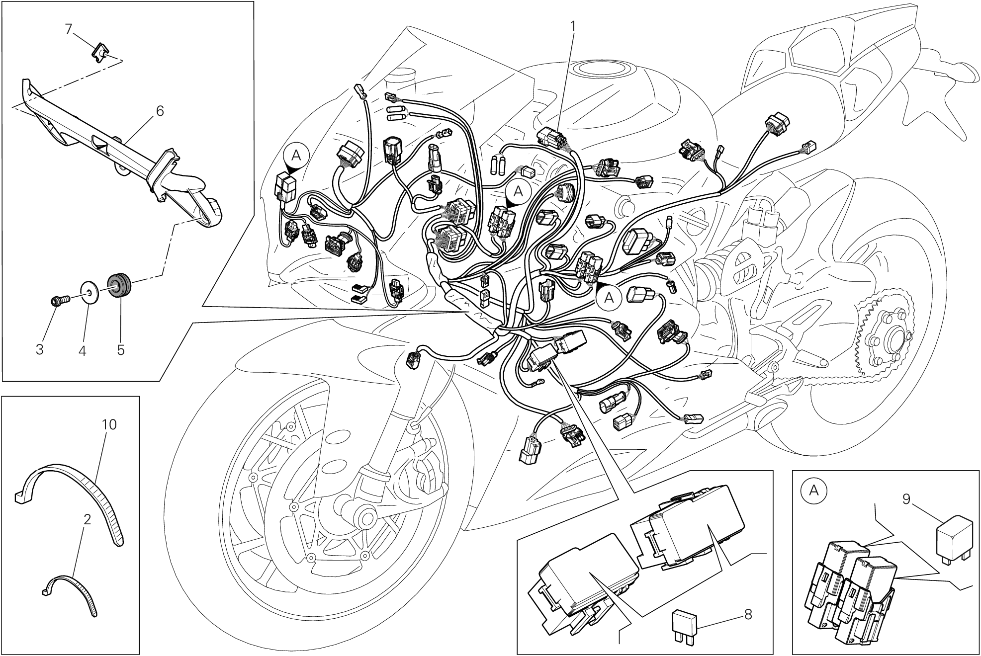 18C FAISCEAU DE FILS POUR SUPERBIKE 1199 PANIGALE 2013
