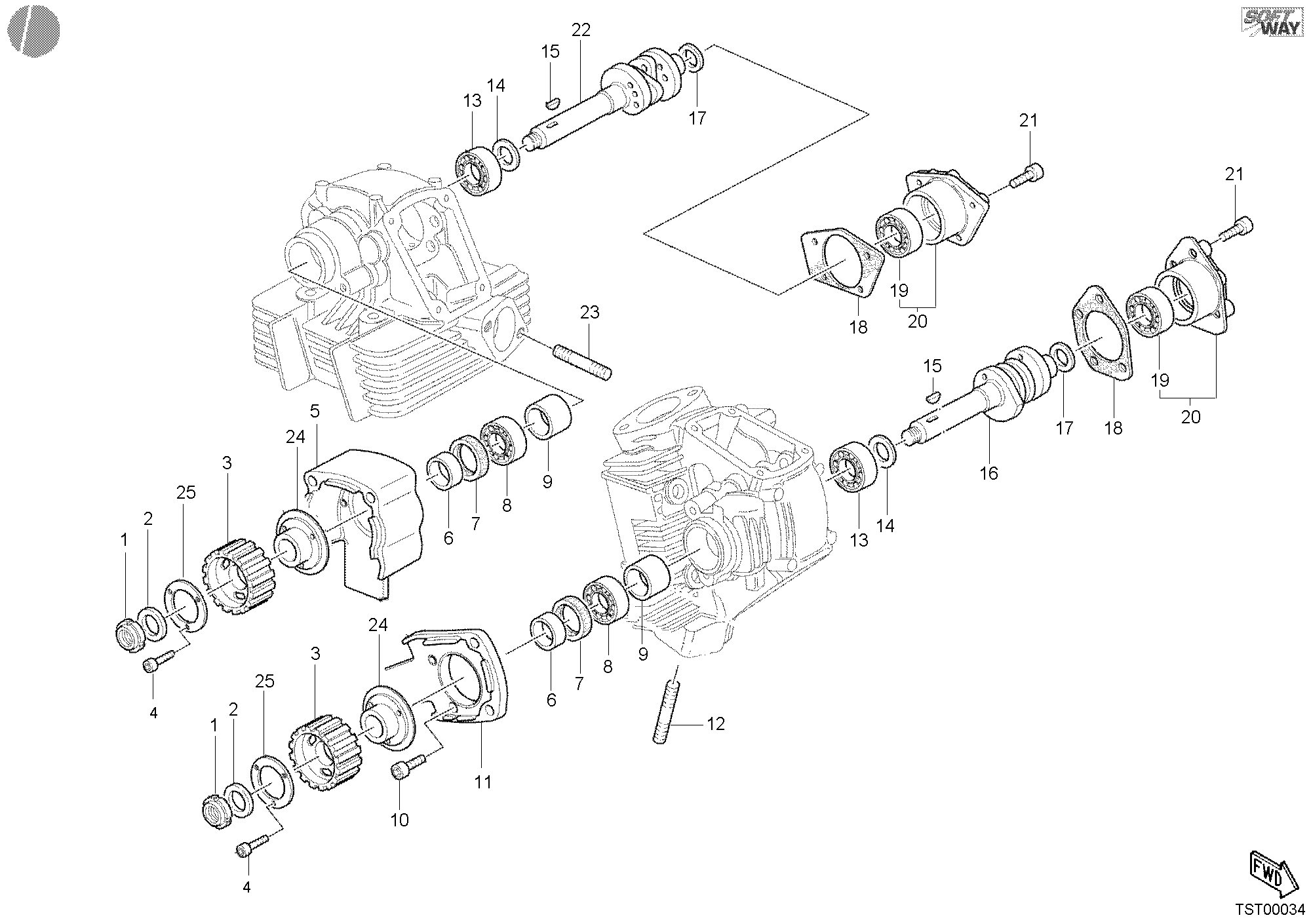 013 ARBRE A CAMES POUR MONSTER 400 2003