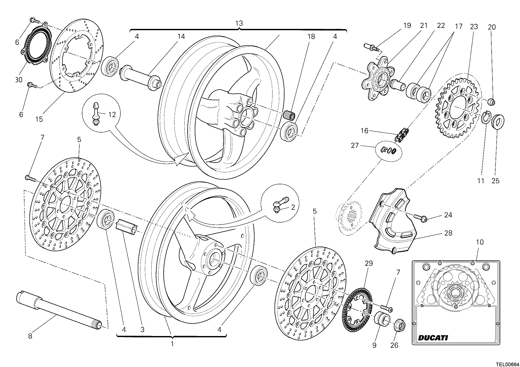 025 ROUES POUR MONSTER 696 ABS 2010