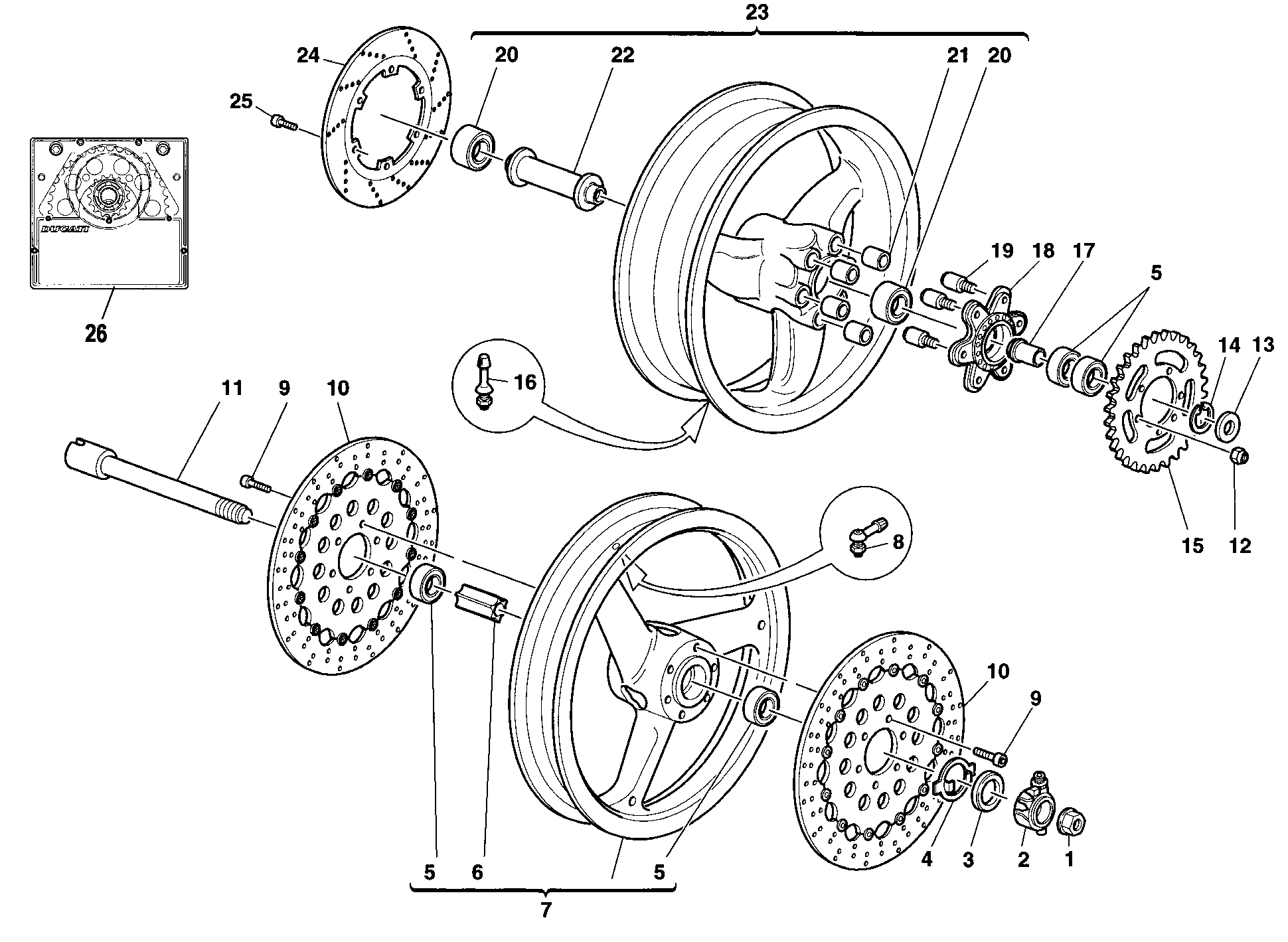 034 ROUES POUR SUPERSPORT 900 SS 1998
