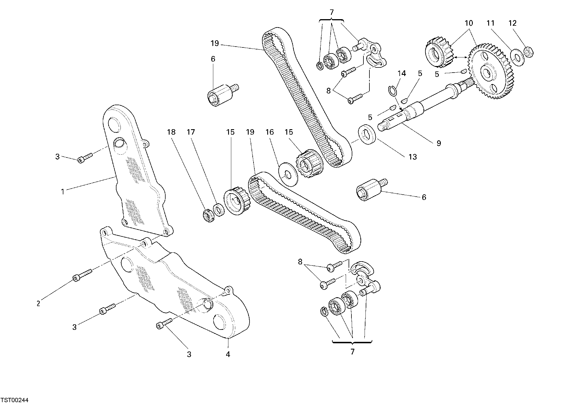 008 COURROIE DISTRIBUTION POUR MULTISTRADA 1100 S 2007