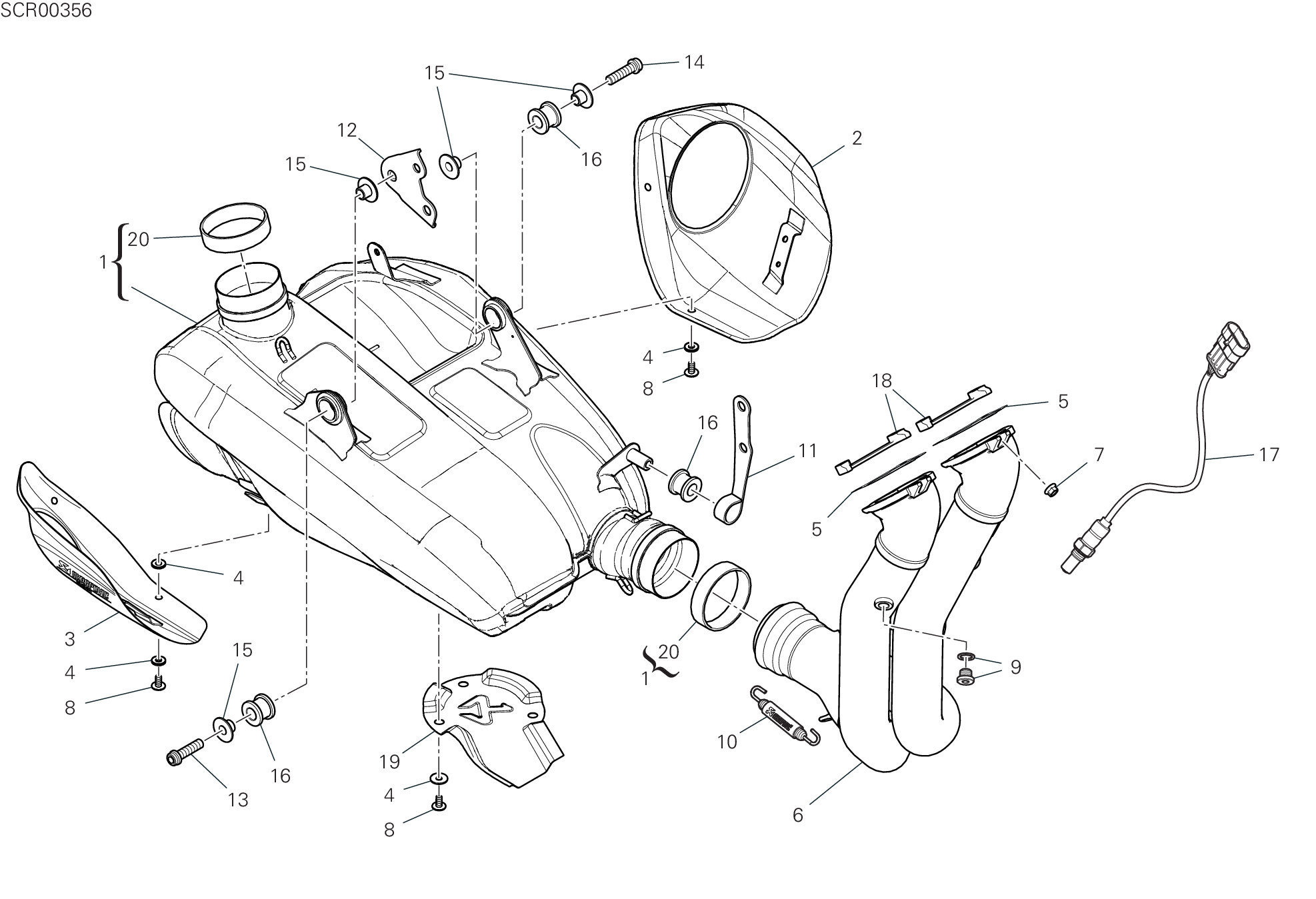 31A ECHAPPEMENT POUR SUPERBIKE SUPERLEGGERA V4 2020