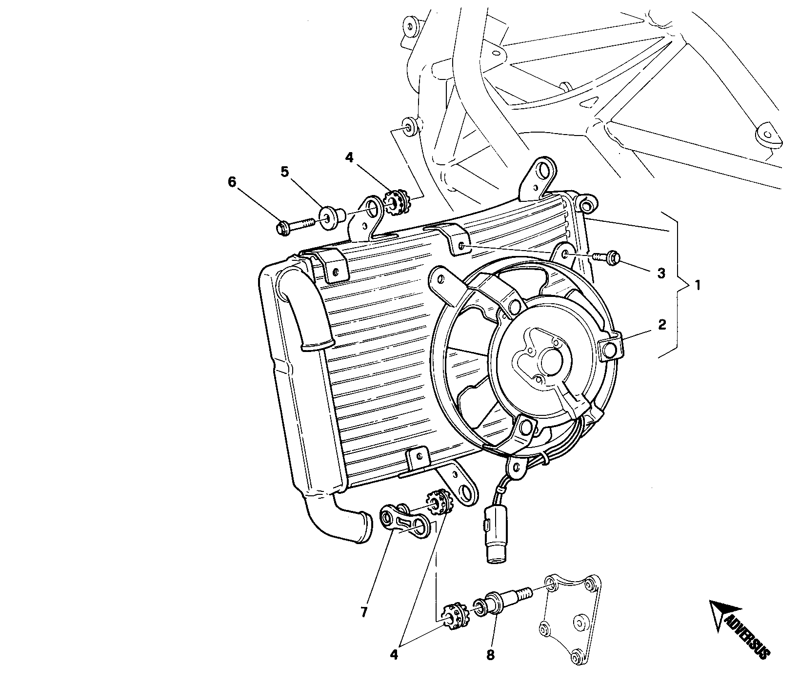 032 RADIATEUR DEAU POUR SUPERBIKE 748 1995