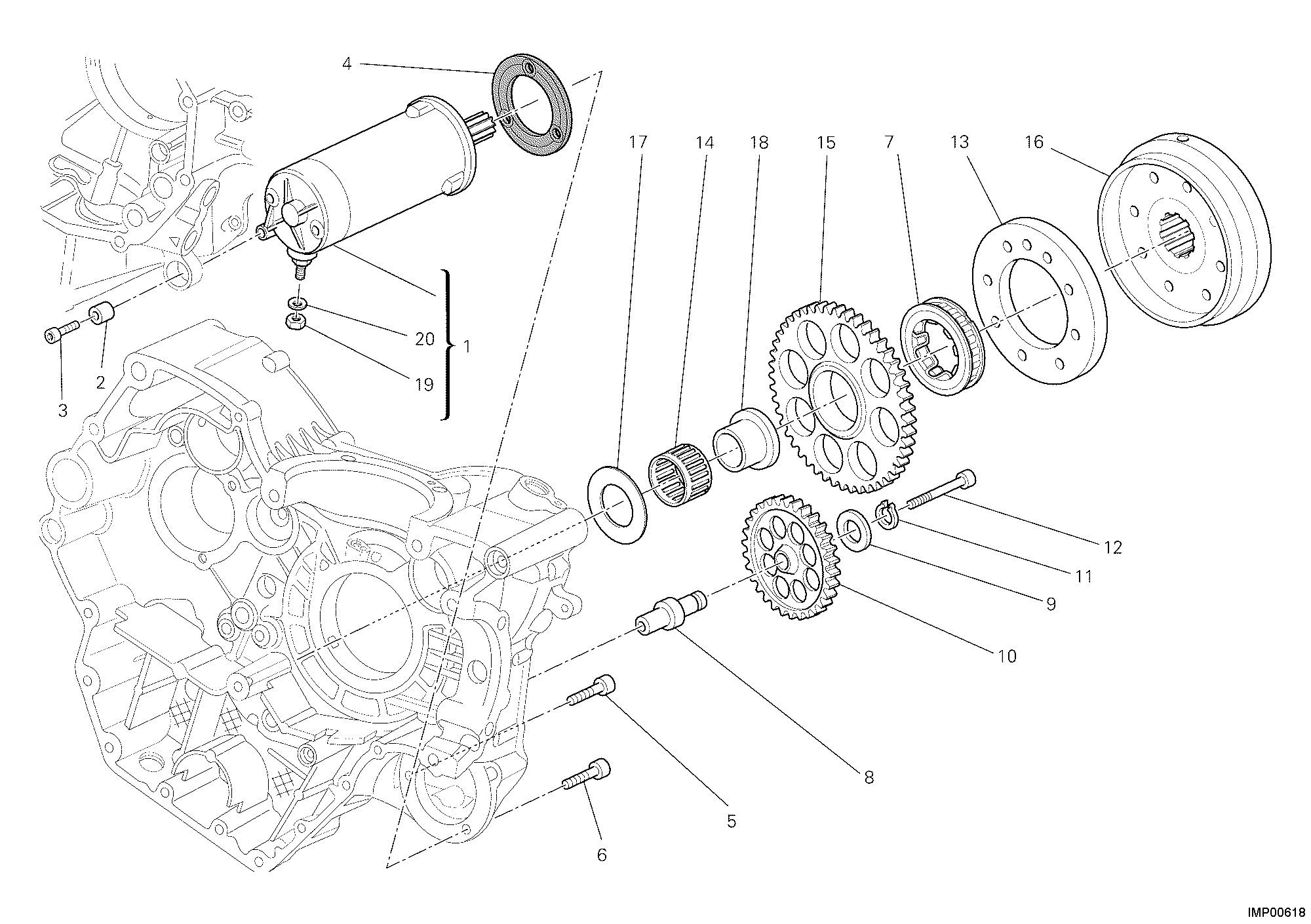 012 DEMARREUR ELECTRIQUE POUR HYPERMOTARD 1100 EVO SP 2010