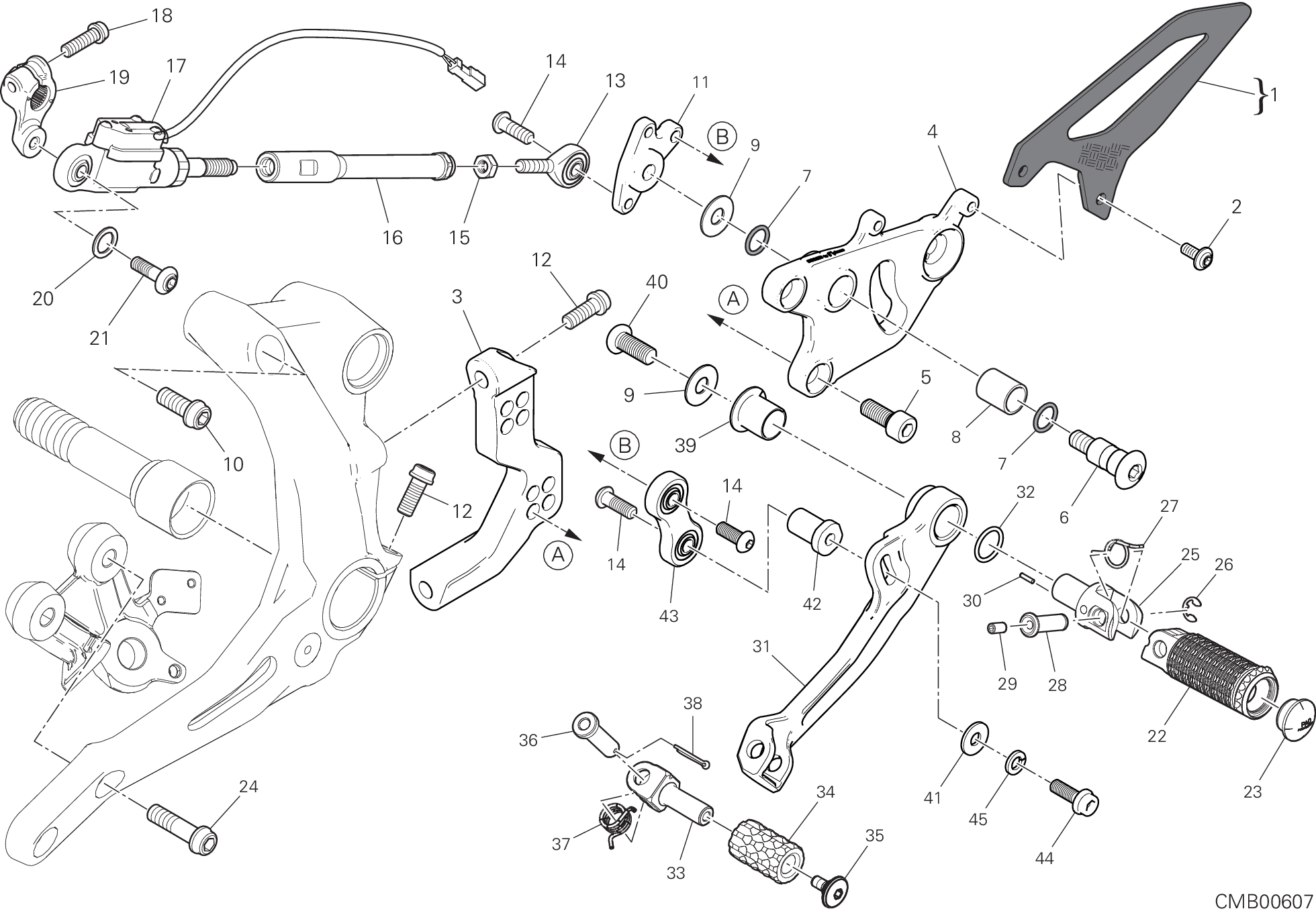 26A REPOSE PIED GAUCHE POUR SUPERBIKE PANIGALE V2 BULEGA 2023 WORLD CHAMPION REPLICA 2025