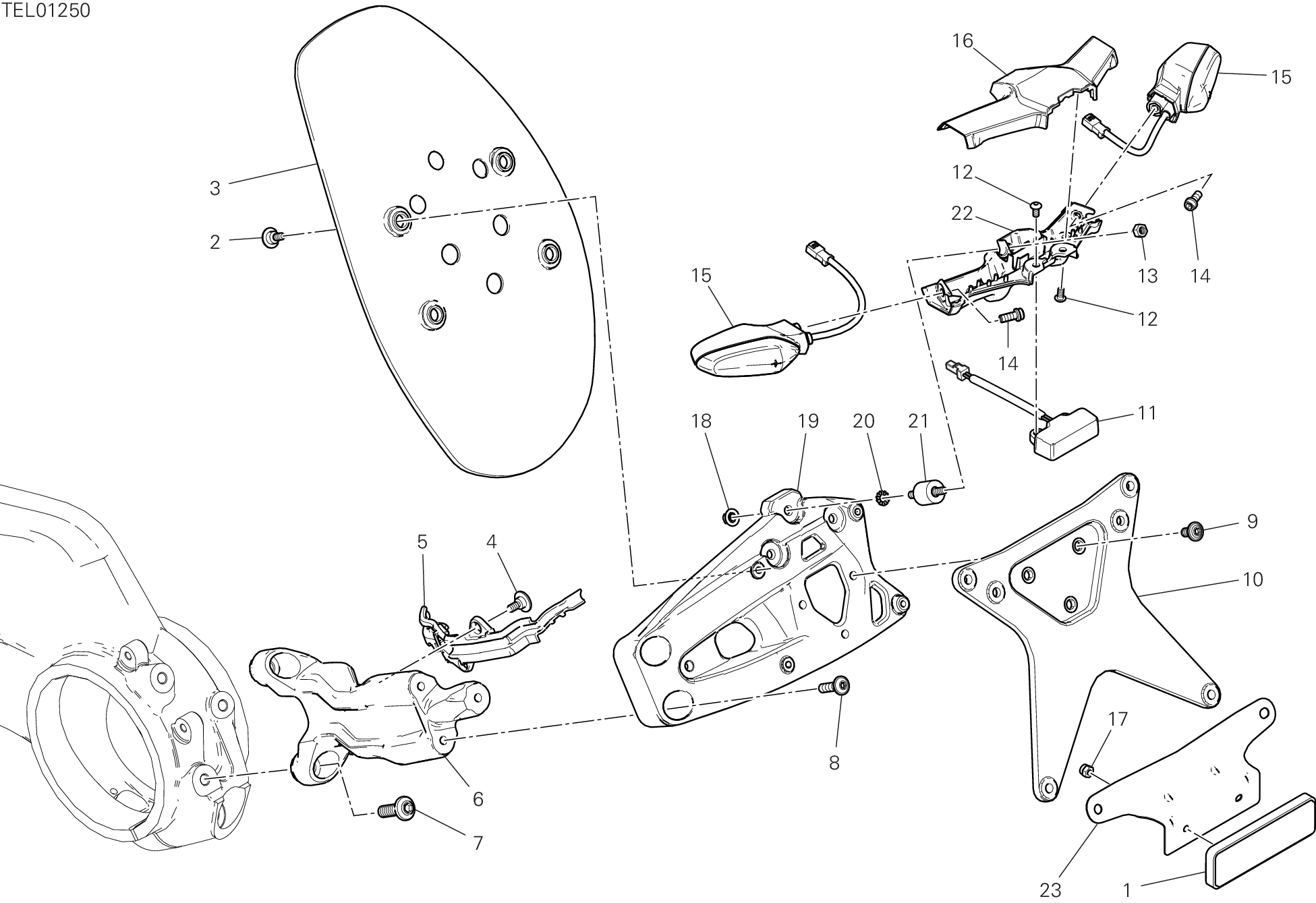 20A PORTE BALAI POUR DIAVEL 1260 2021