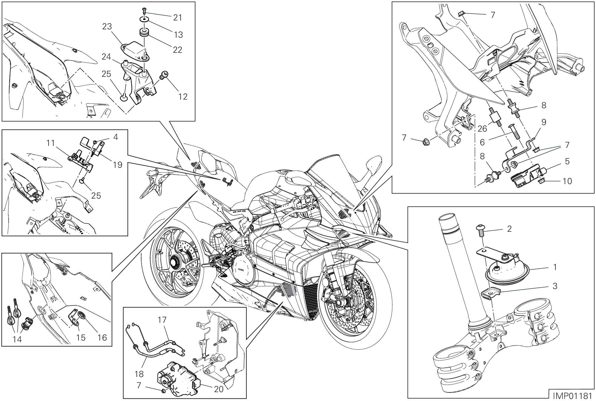 13E DISOISITIF ELECTRIQUES POUR SUPERBIKE PANIGALE V4 R 2019
