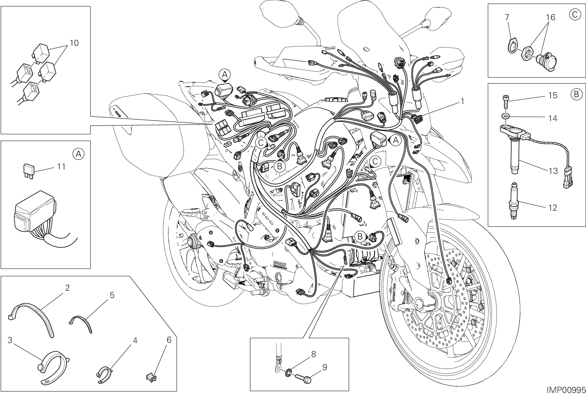 018 FAISCEAU DE FILS POUR HYPERMOTARD HYPERSTRADA 939 2016