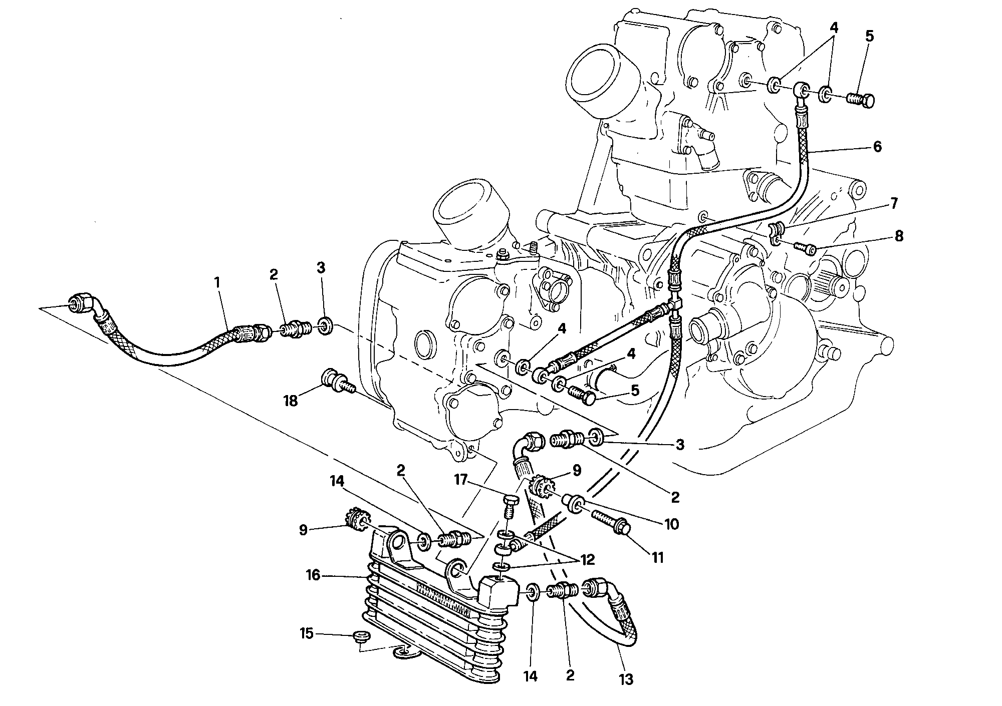 037 RADIATEUR A HUILE POUR SUPERBIKE 916 SENNA 1995