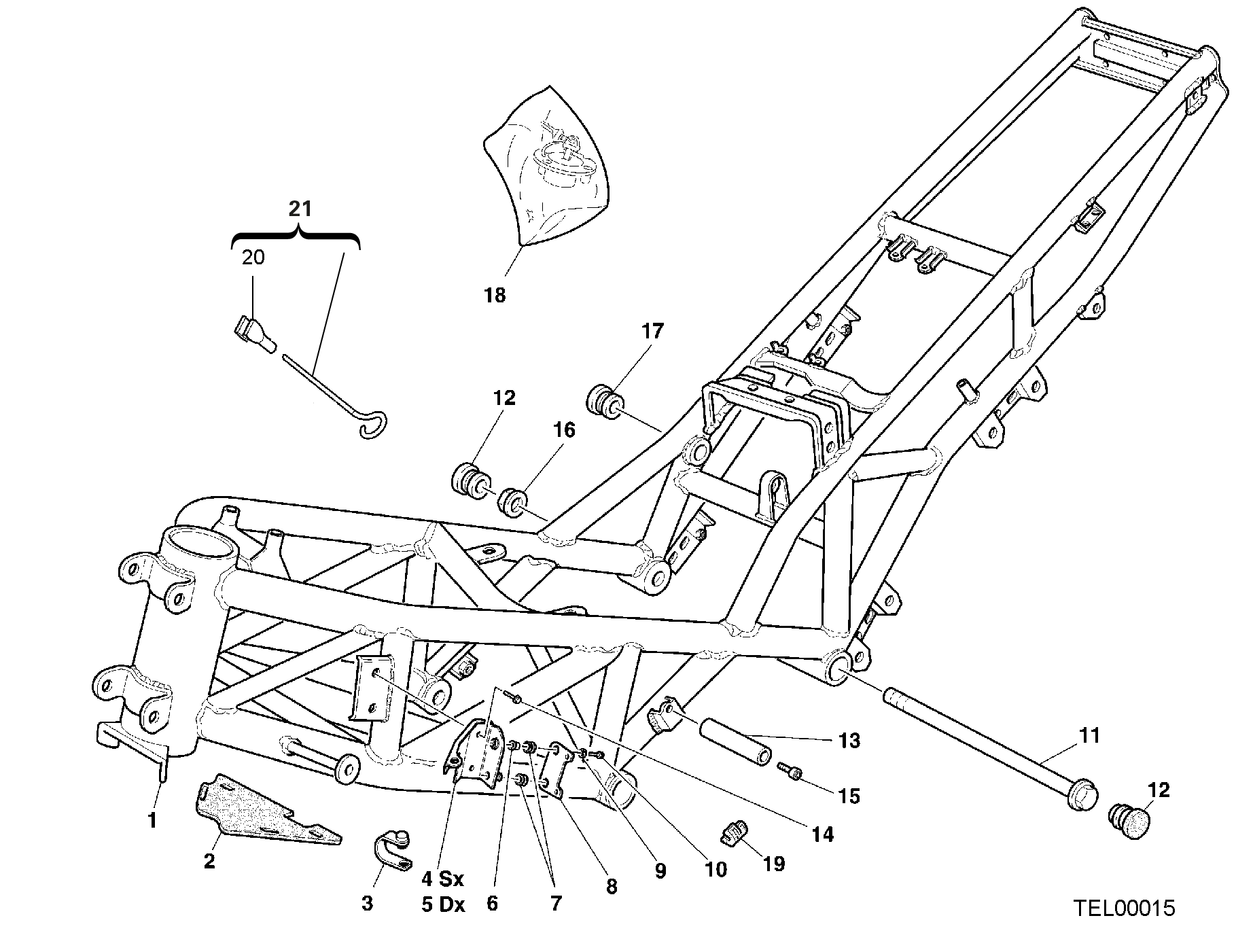 019 CADRE POUR SPORT TOURING ST4 2000