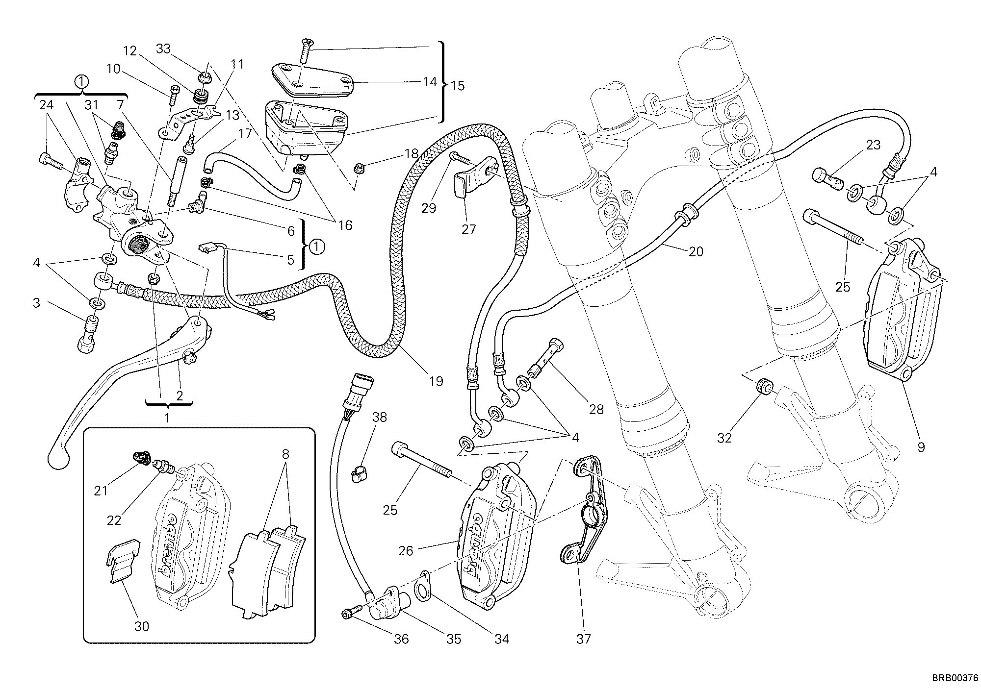 024 SYSTEME DE FREIN AVANT POUR STREETFIGHTER S 2012