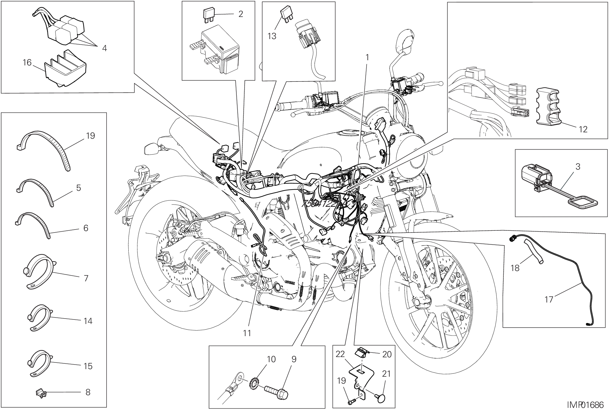 13B CIRCUIT ELECTRIQUE VEHICULE POUR SCRAMBLER FULL THROTTLE 2G 2025