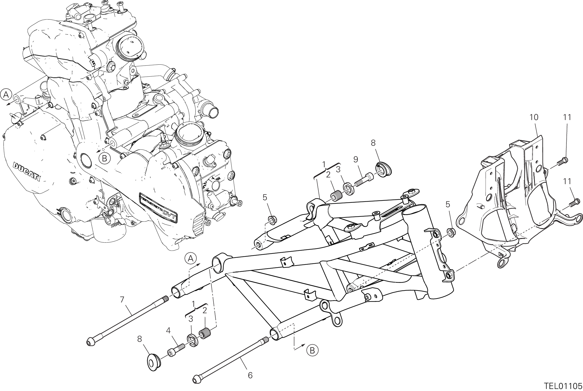 022 CADRE POUR MULTISTRADA 1260 S GRAND TOUR 2020