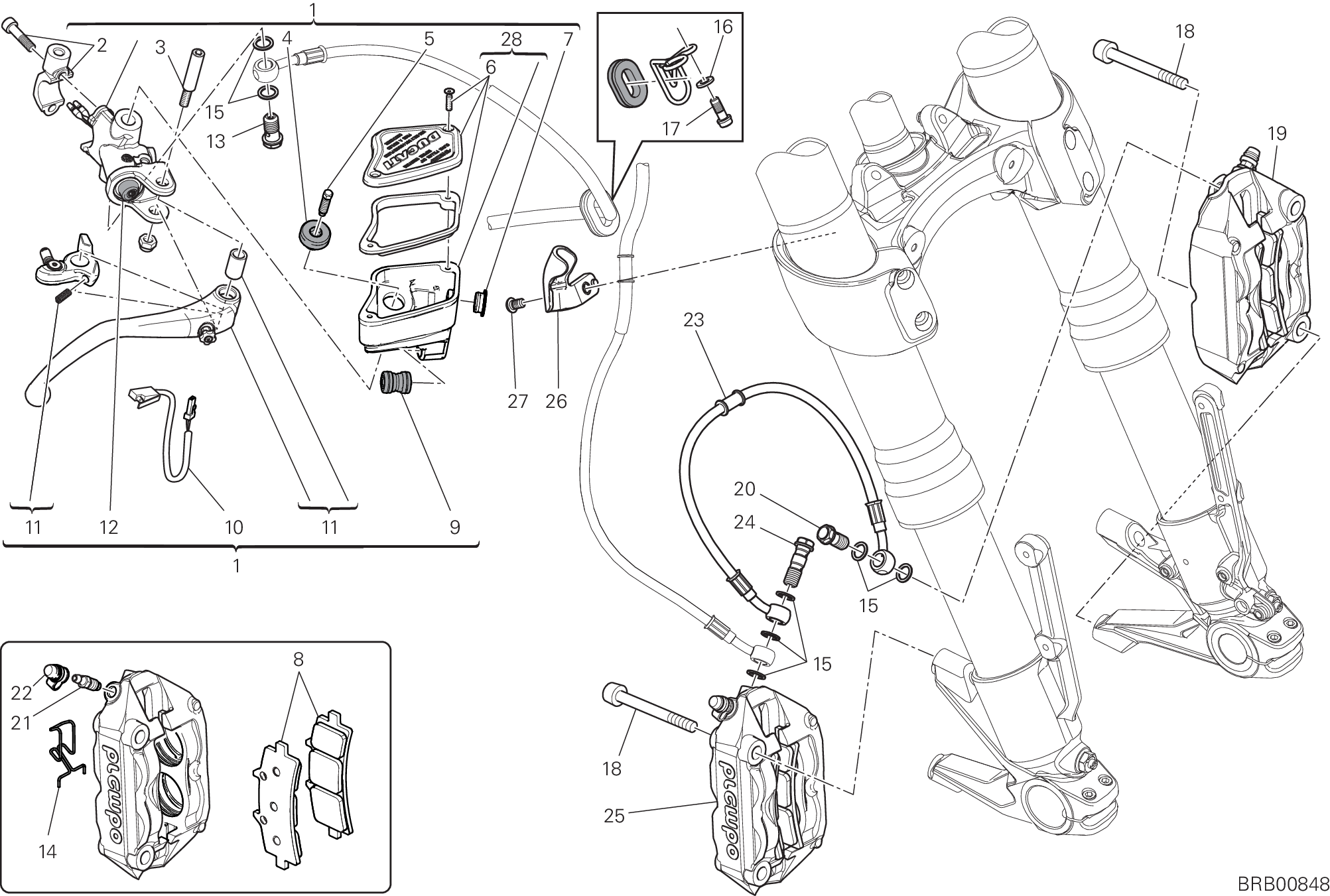 024 SYSTEME DE FREIN AVANT POUR DIAVEL DIESEL 2017