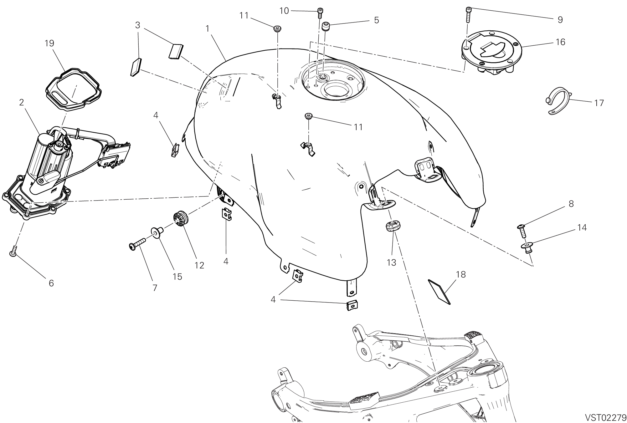 29A RESERVOIR CARBURANT POUR MONSTER 2025