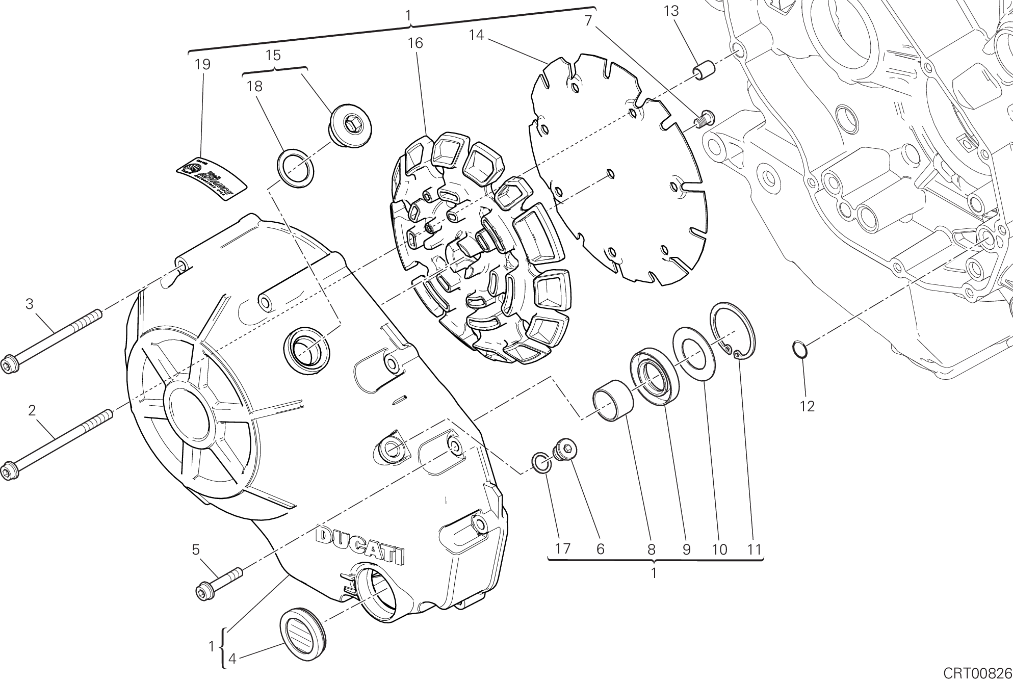 005 COUVERCLE EMBRAYAGE POUR XDIAVEL 2020
