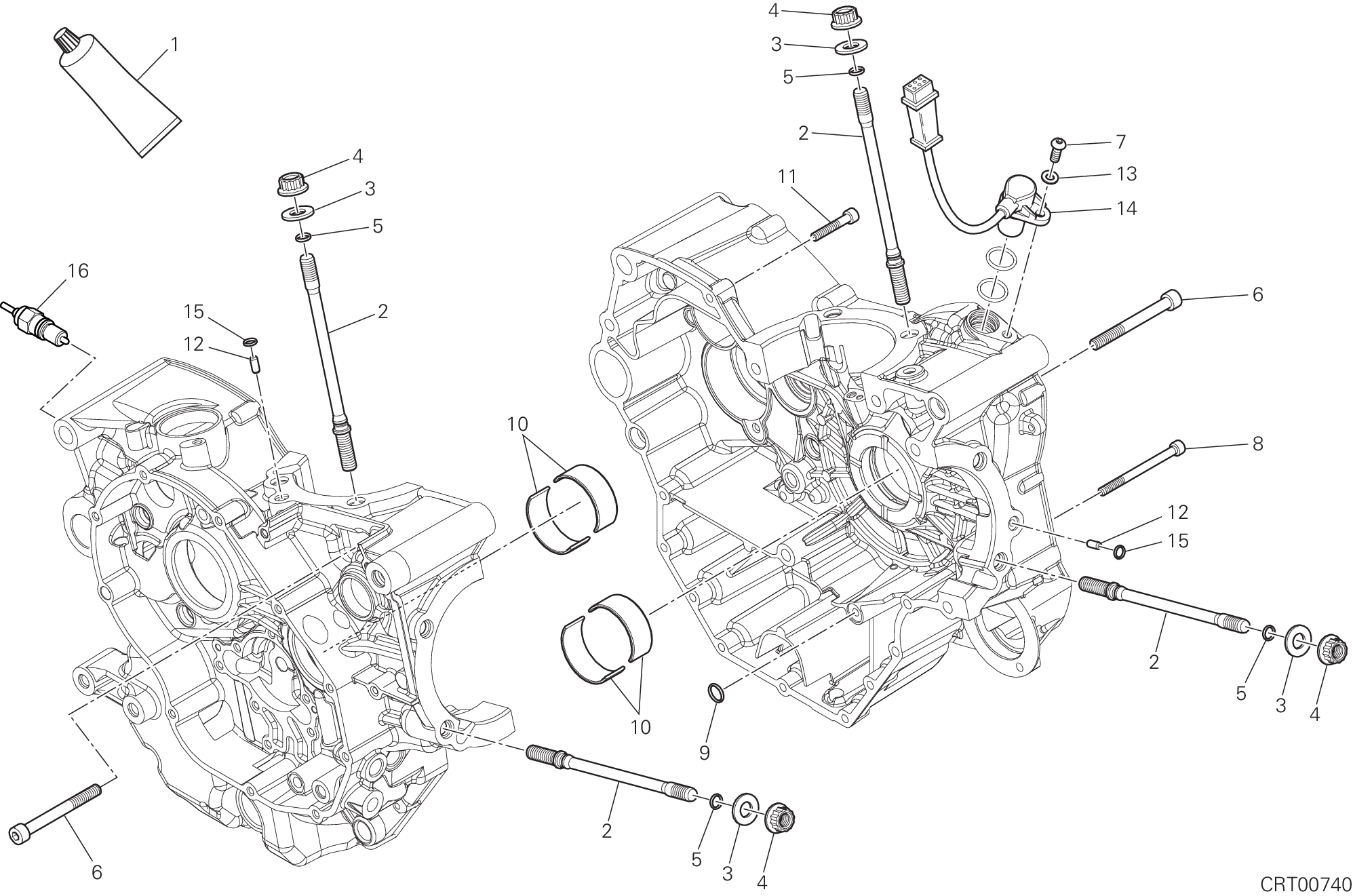 10A PAIRE DE DEMI CARTERS POUR MULTISTRADA 950 TOURING 2017