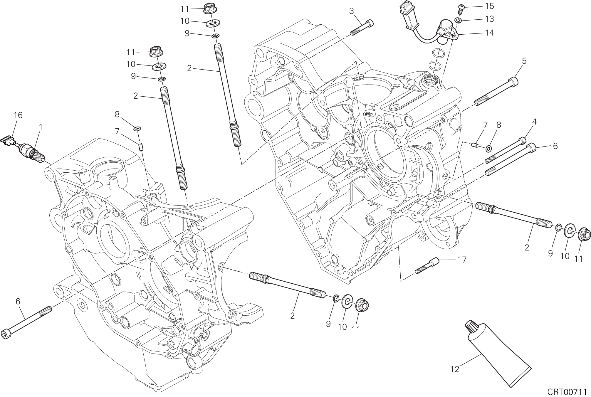 10A PAIRE DE DEMI CARTERS POUR MONSTER 1200 R 2016