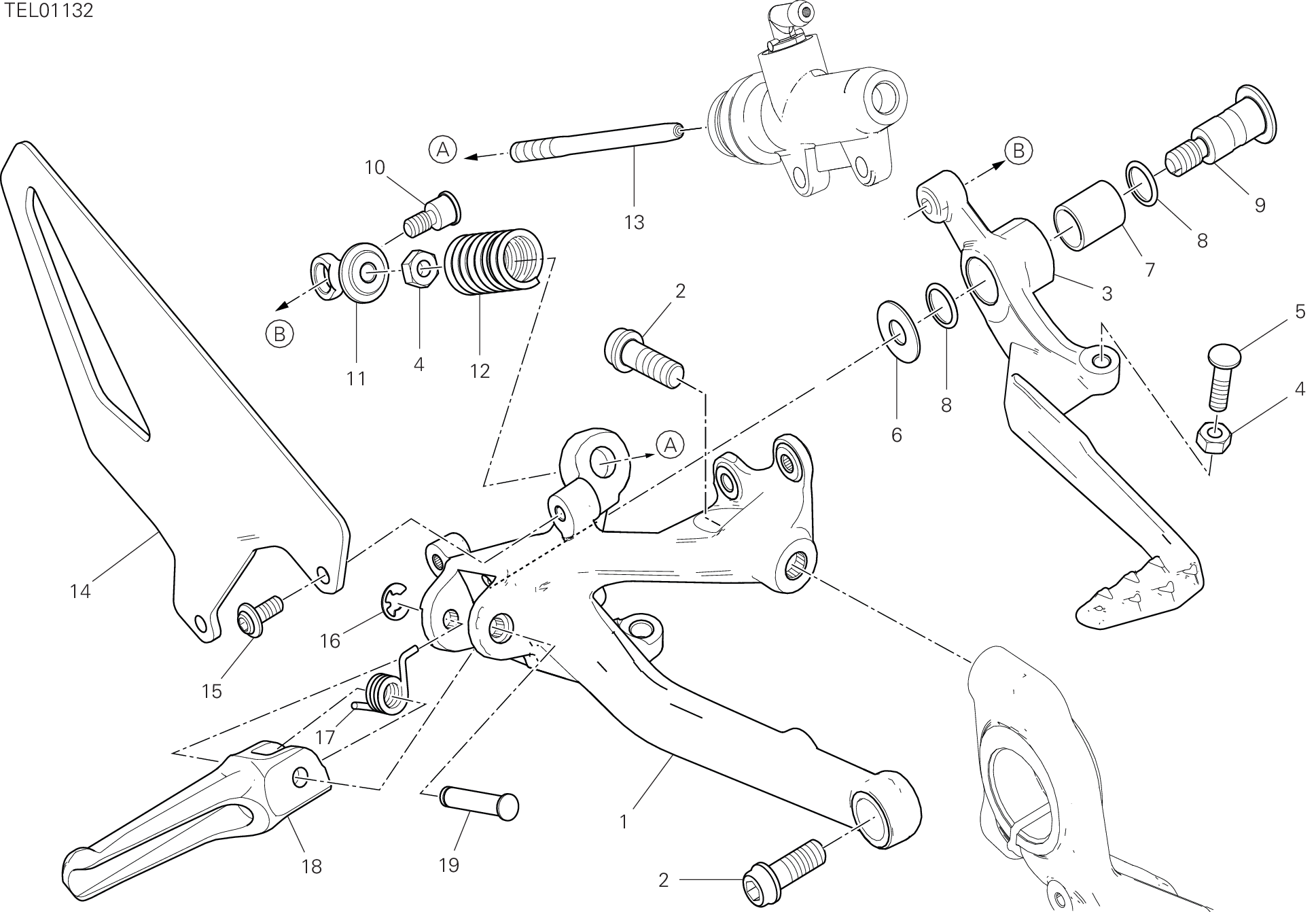 26B REPOSE PIEDS DROIT POUR SUPERBIKE PANIGALE V4 2021