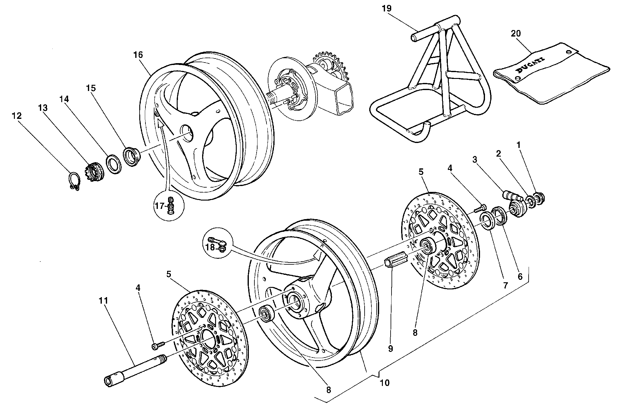 270 ROUES POUR SUPERBIKE 748 SPS 1999