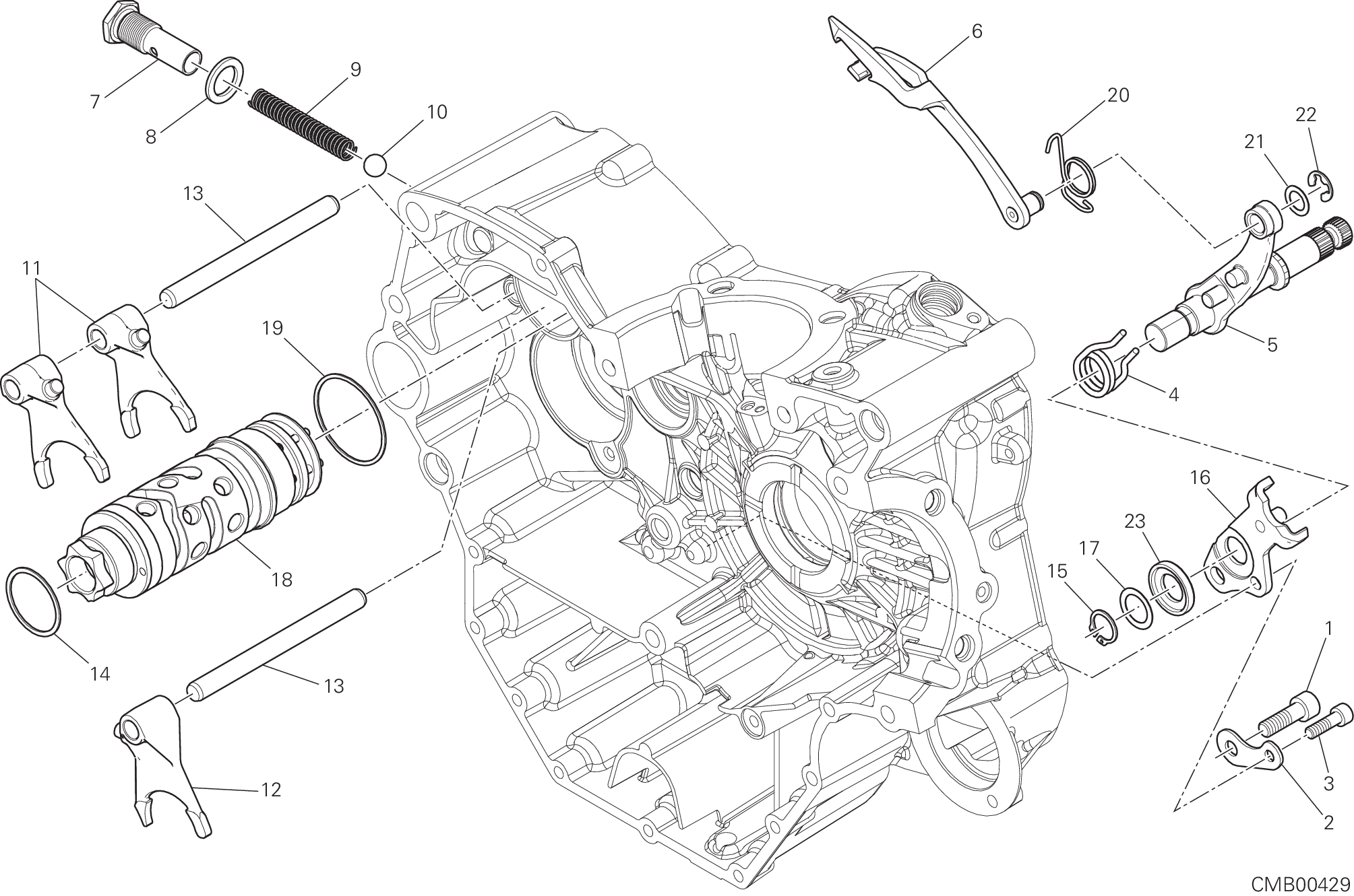 002 TAMBOUR CHANGEMENT VITESSE FOURCHETTE POUR HYPERMOTARD 939 2016