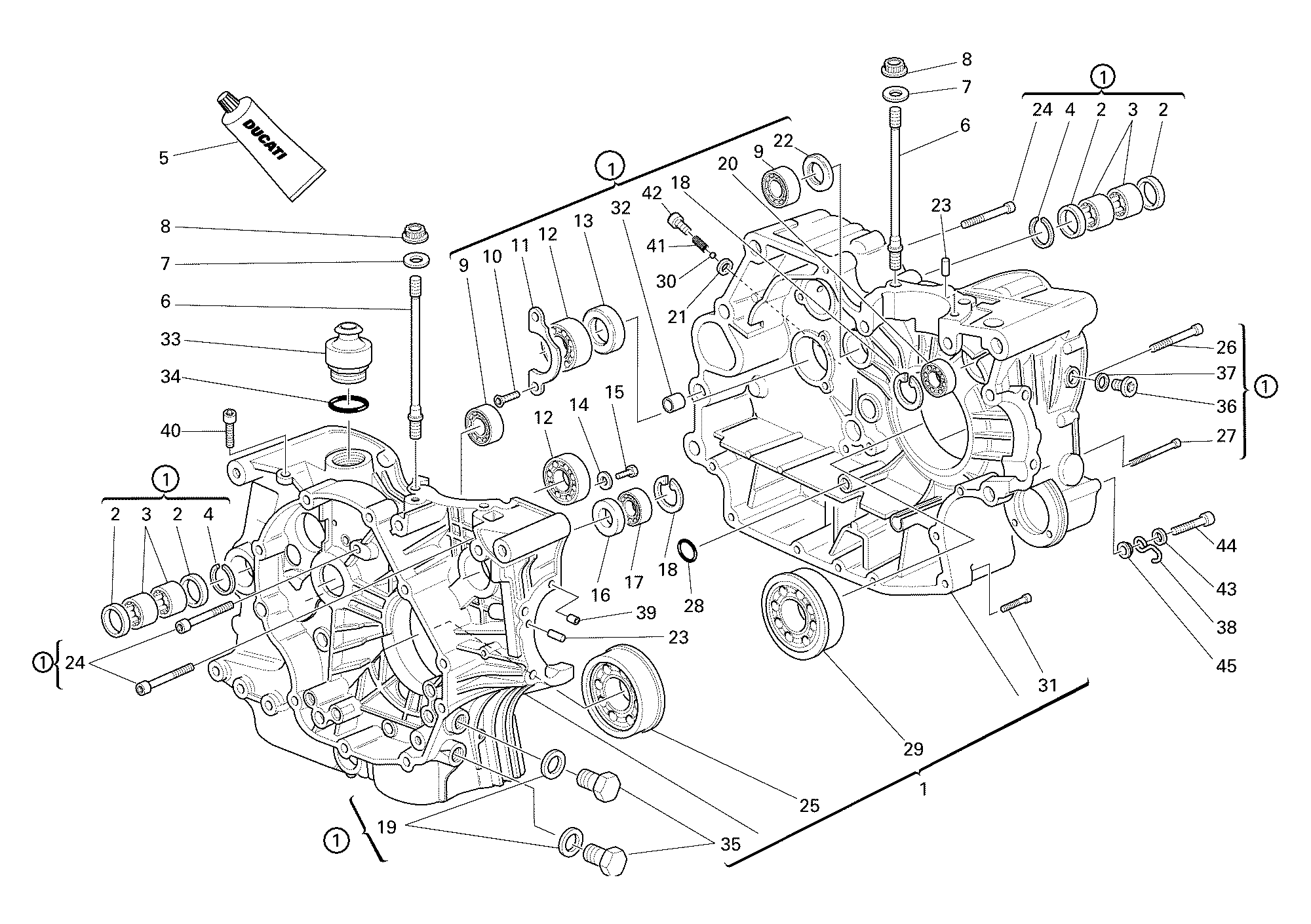 010 CARTER MOTEUR POUR MONSTER 695 2007