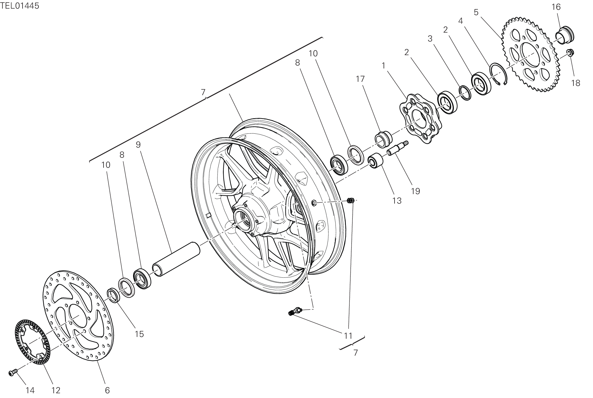 29A ROUE ARRIERE POUR MULTISTRADA V4 2022