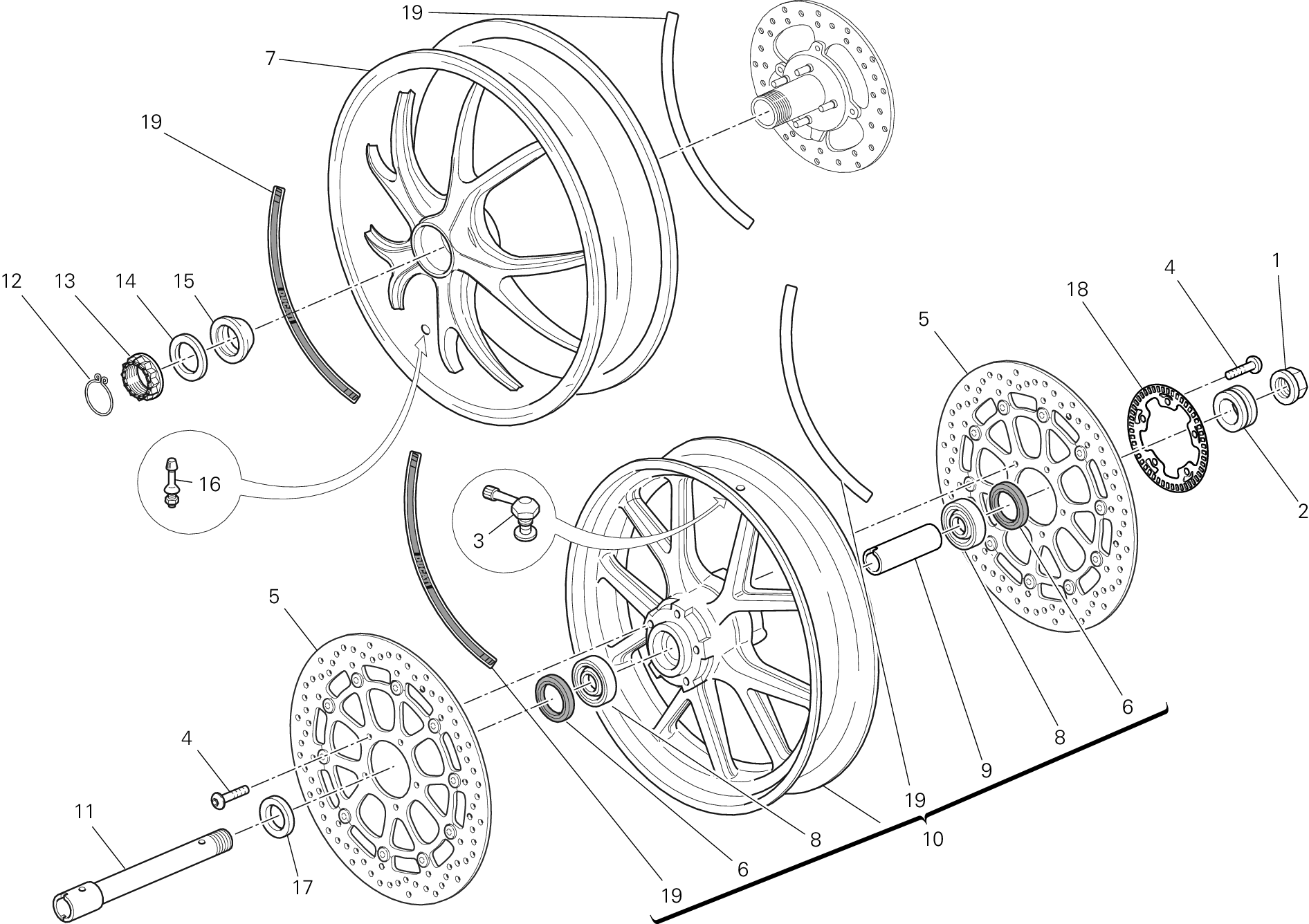 025 ROUES POUR MONSTER 796 ABS 2013