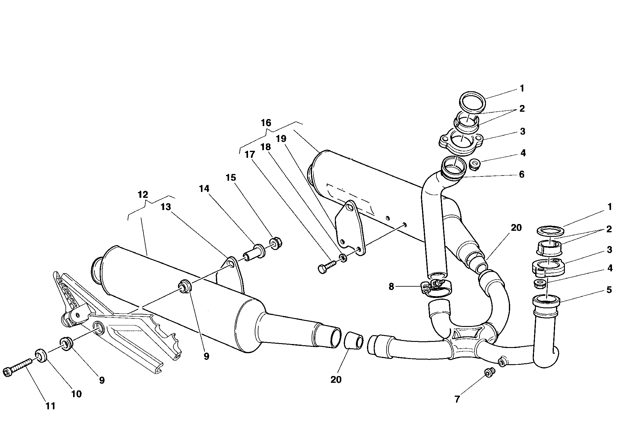 020 ECHAPPEMENT POUR MONSTER 600 1998