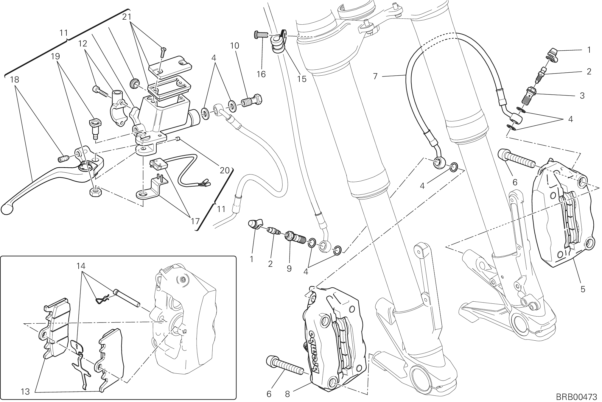 024 SYSTEME DE FREIN AVANT POUR HYPERMOTARD 939 2016