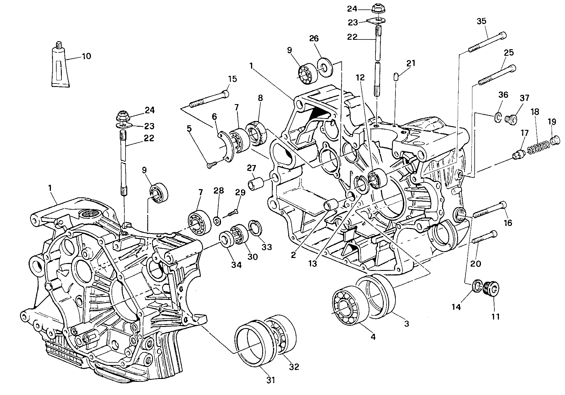 010 CARTER MOTEUR POUR SUPERBIKE 916 SP 1996
