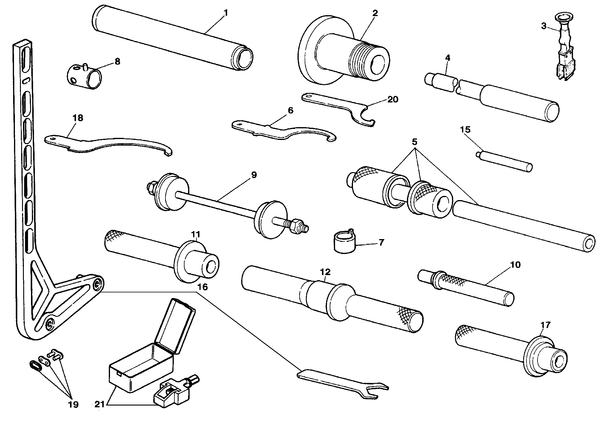 101 OUTILS DASSISTANCE CADRE POUR SUPERBIKE 748 R SINGLE SEAT 1998