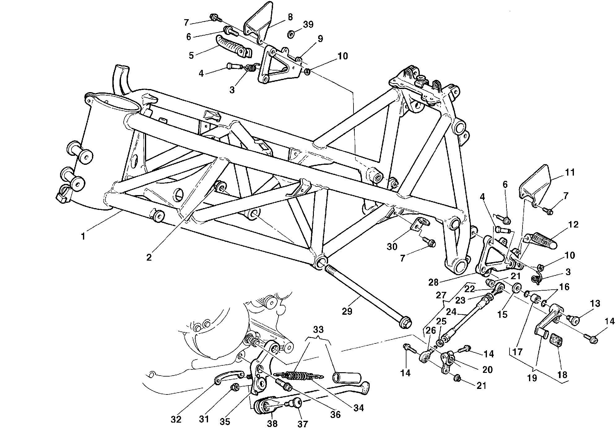 230 CADRE POUR SUPERBIKE 748 1999
