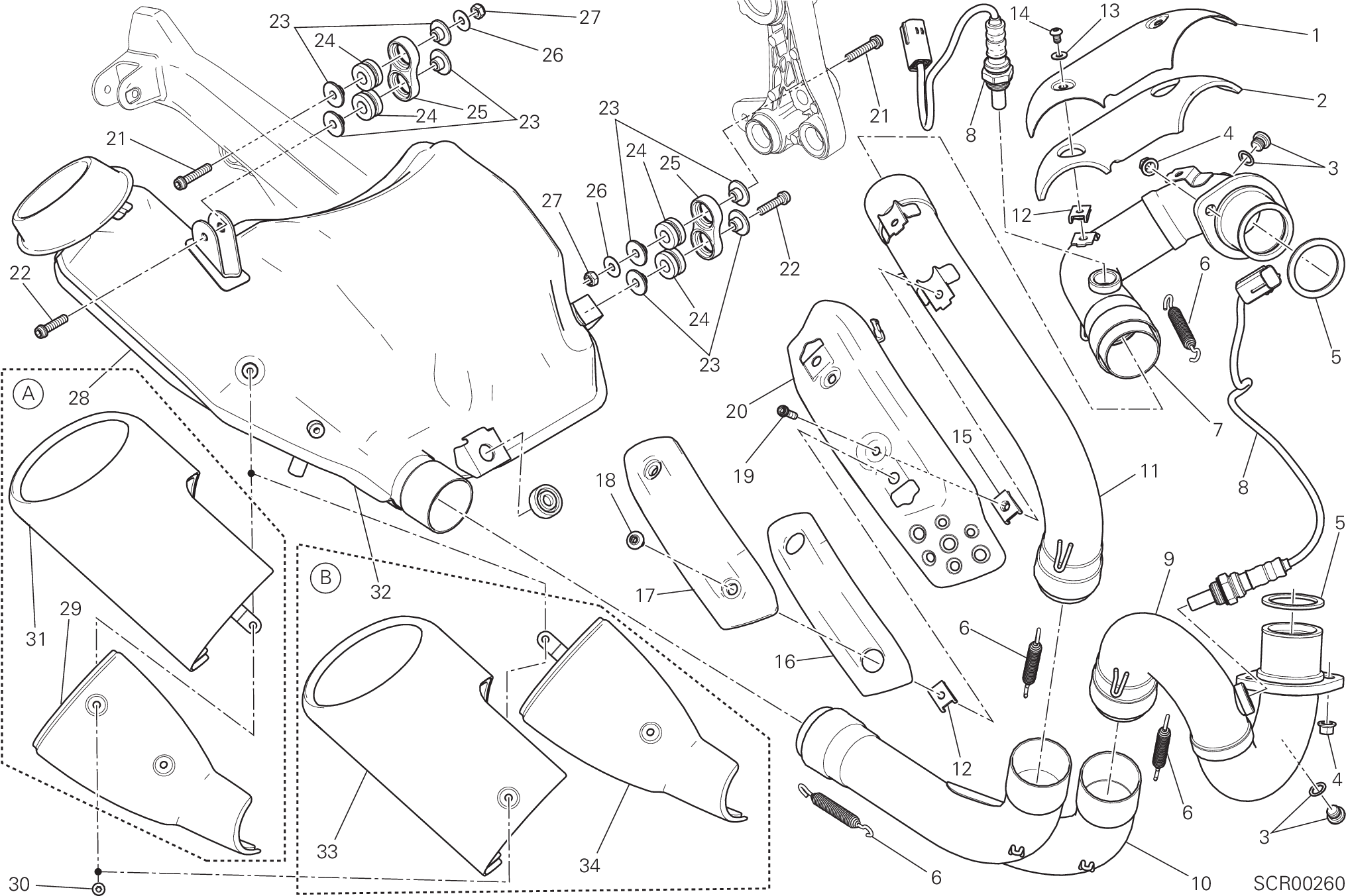 019 ECHAPPEMENT POUR SCRAMBLER FLAT TRACK PRO 2016