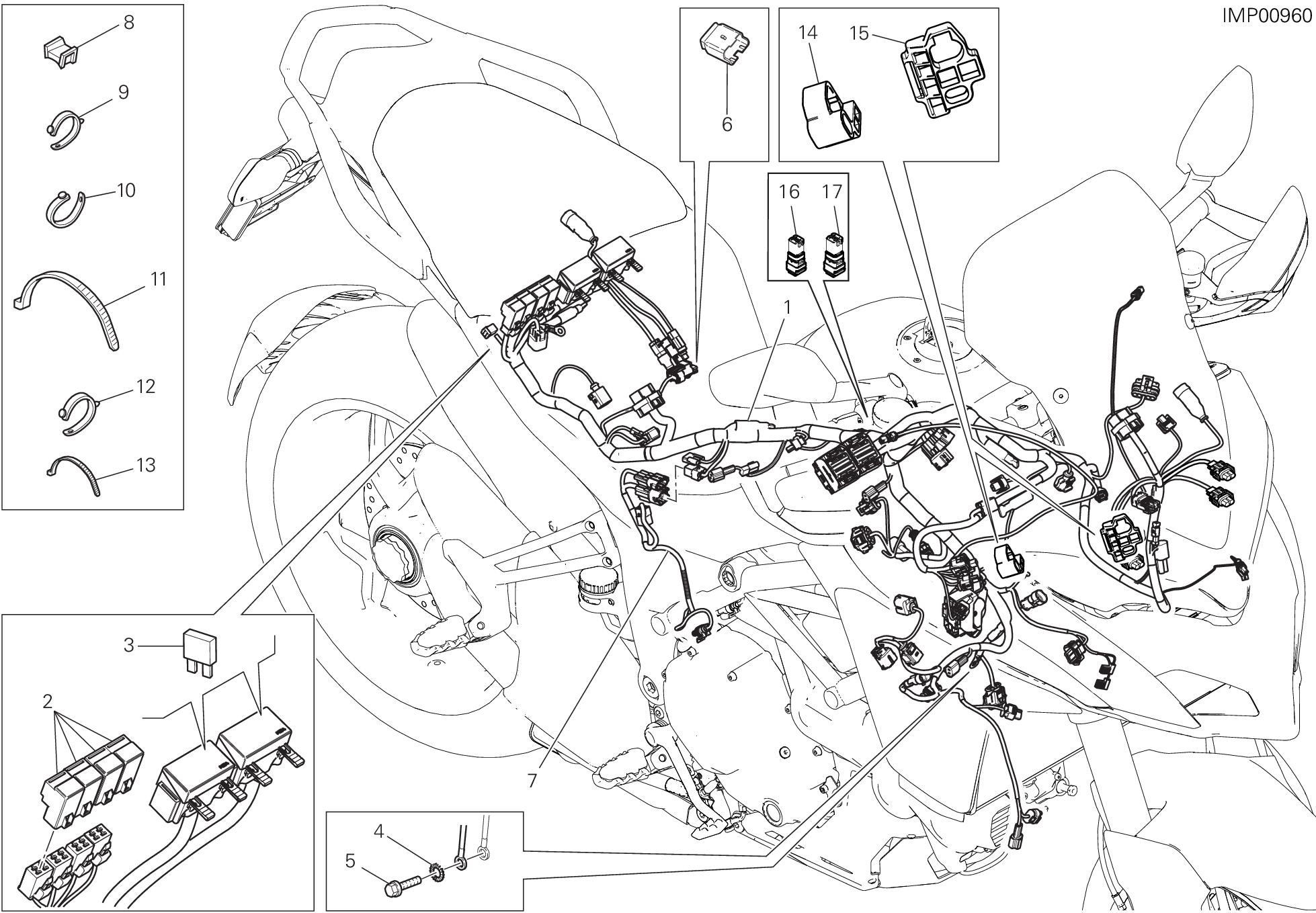 18B FAISCEAU DE FILS POUR MULTISTRADA 1200 ABS 2015
