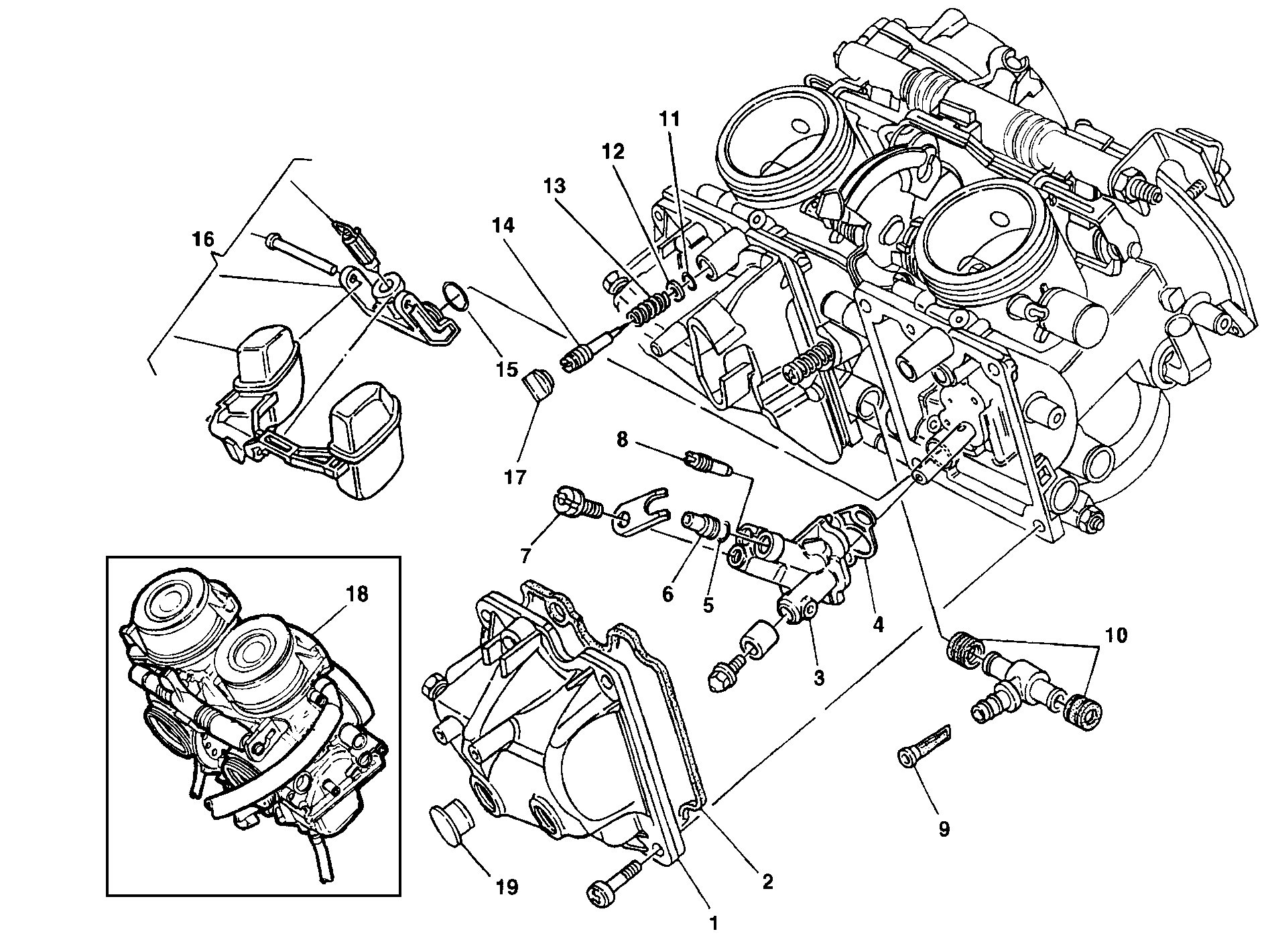 017 CARBURATEUR POUR MONSTER 600 DARK 1998