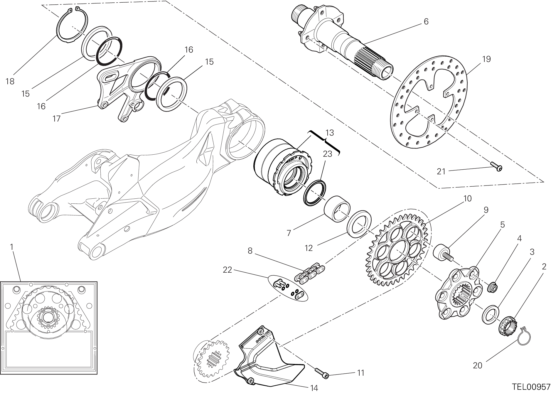 26A PIVOT ROUE ARRIERE POUR STREETFIGHTER 2010