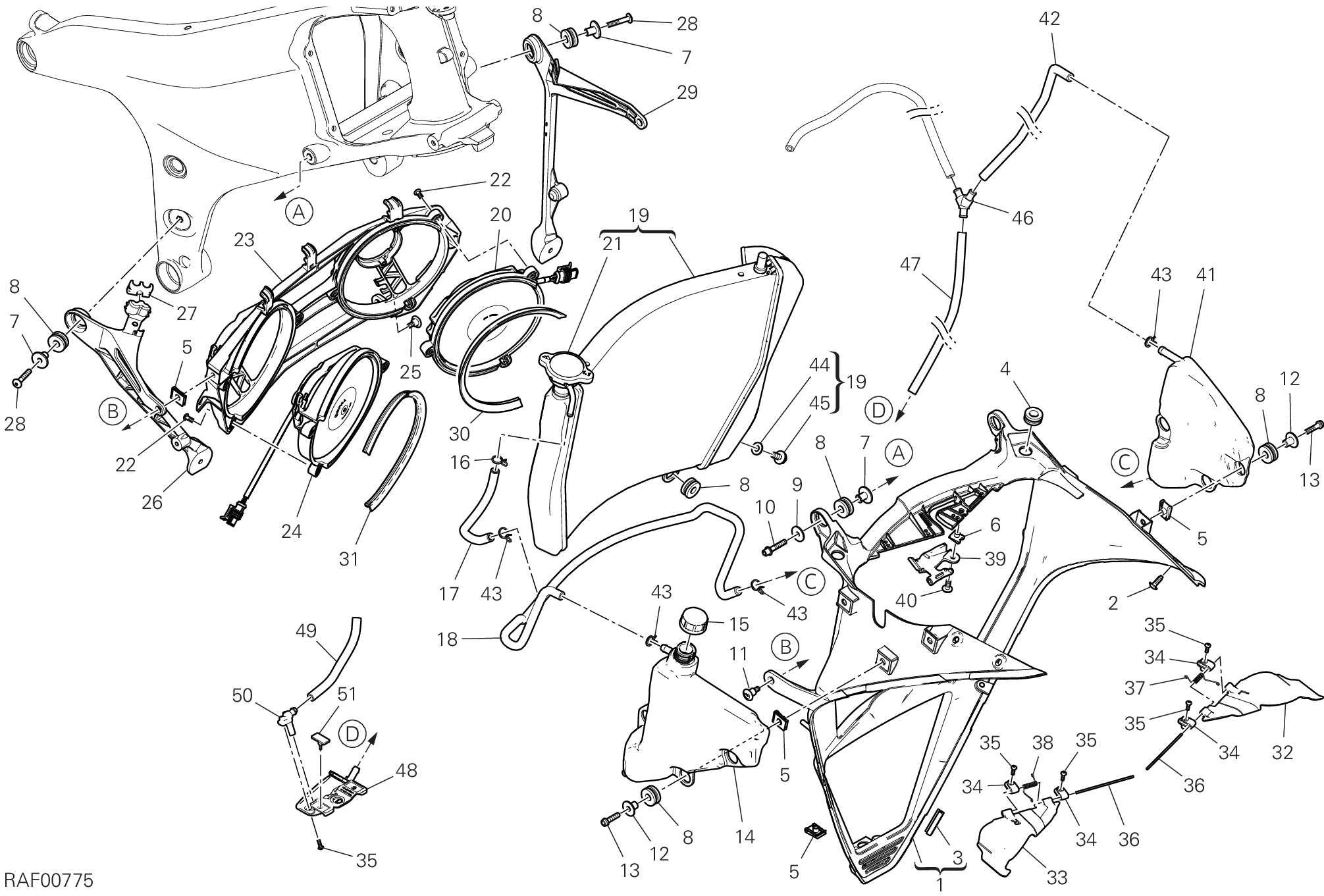 25B RADIATEUR DEAU POUR SUPERBIKE PANIGALE V4 R 2023