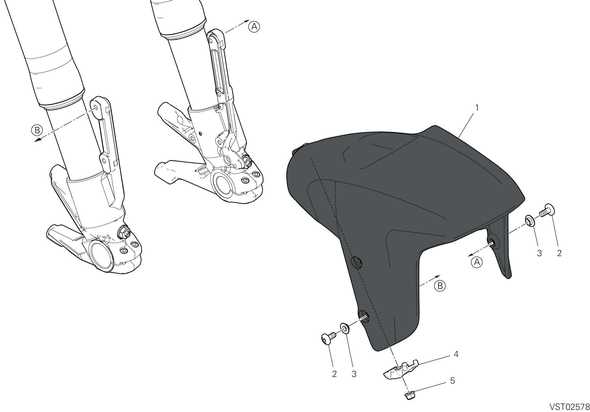23A GARDE BOUE AVANT POUR DIAVEL V4 2024