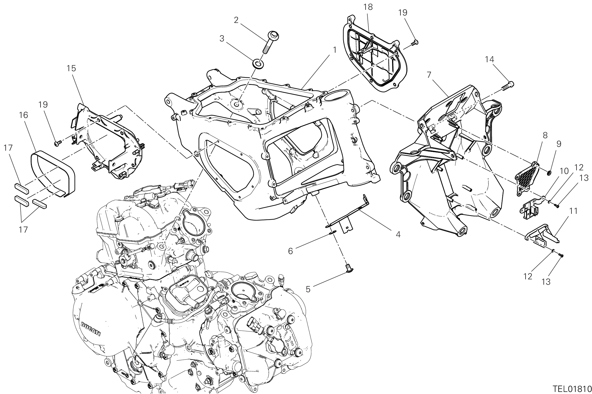 022 CADRE POUR MULTISTRADA V2 2025