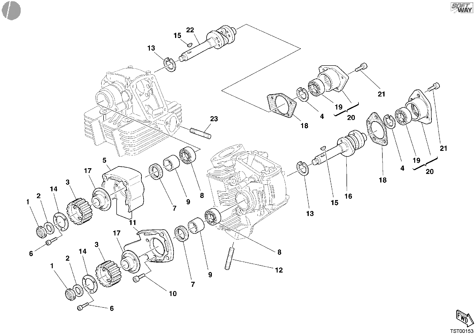 013 ARBRE A CAMES POUR MONSTER 620 2004