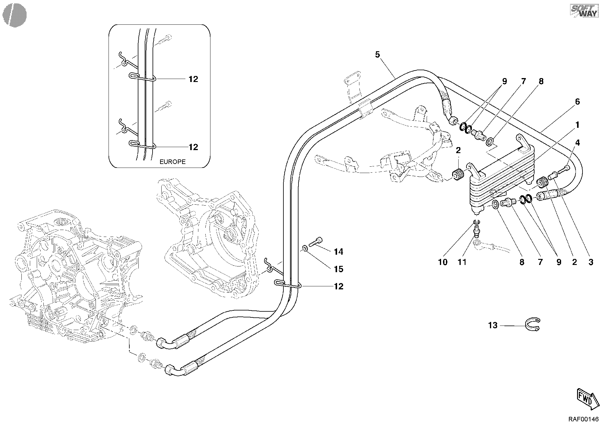 035 RADIATEUR A HUILE POUR MULTISTRADA 1000 2003
