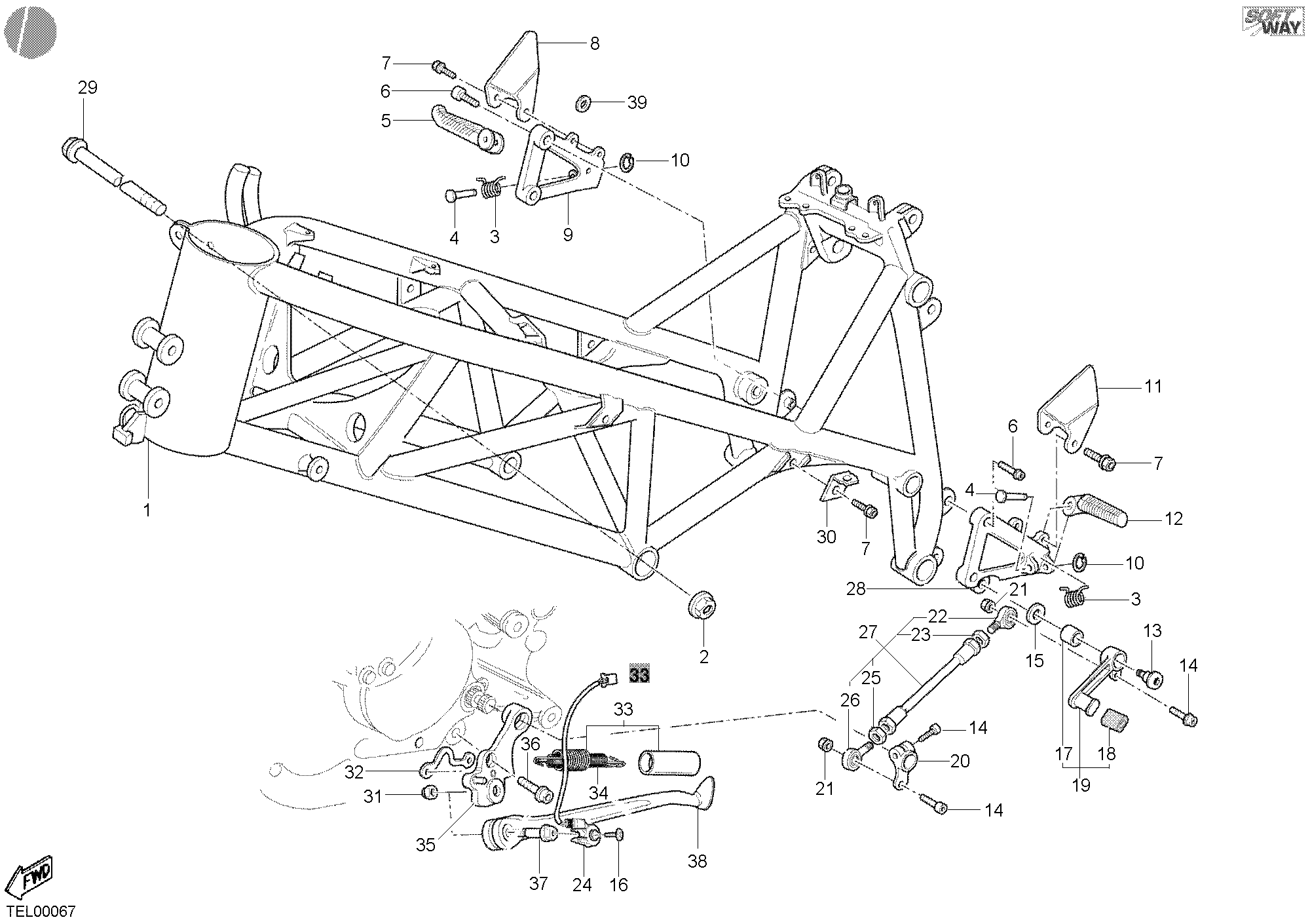 023 CADRE POUR SUPERBIKE 998 2002
